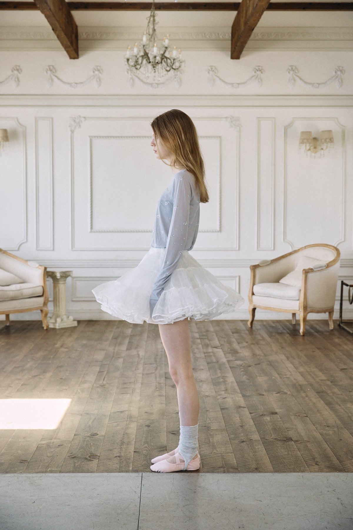 【予約商品】Crystal Logo Sheer Top