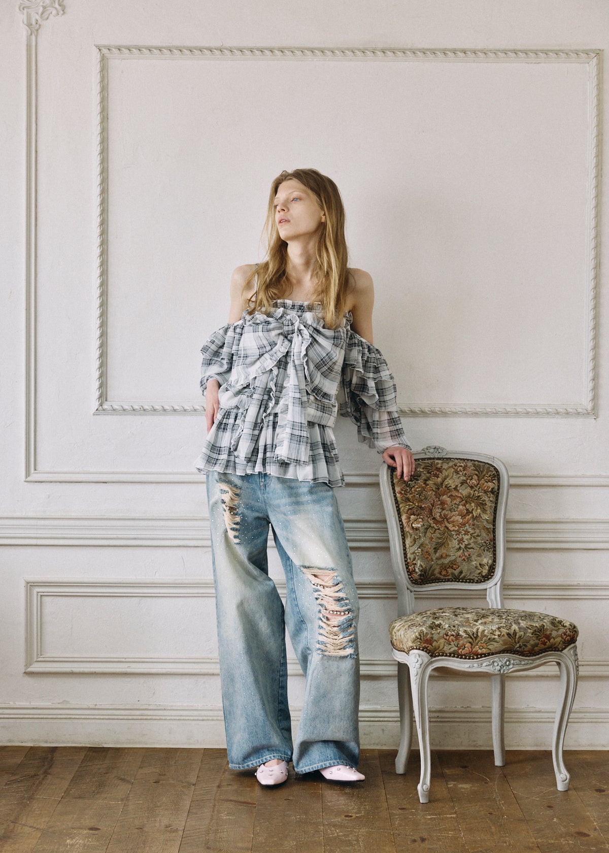 【予約商品】Bijou Damaged Denim