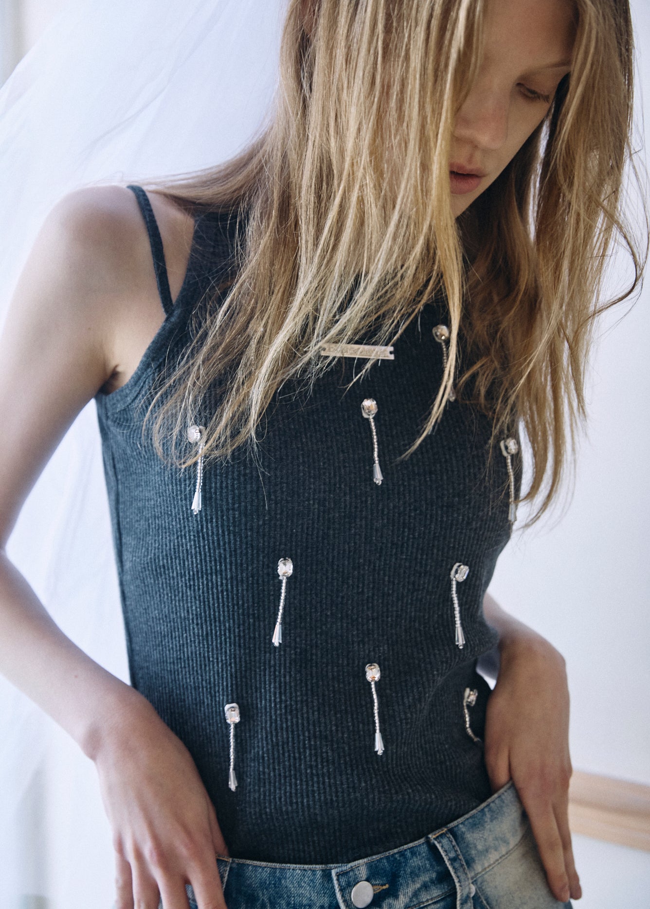 Bijou Double Strap Rib Tank (with Pads)