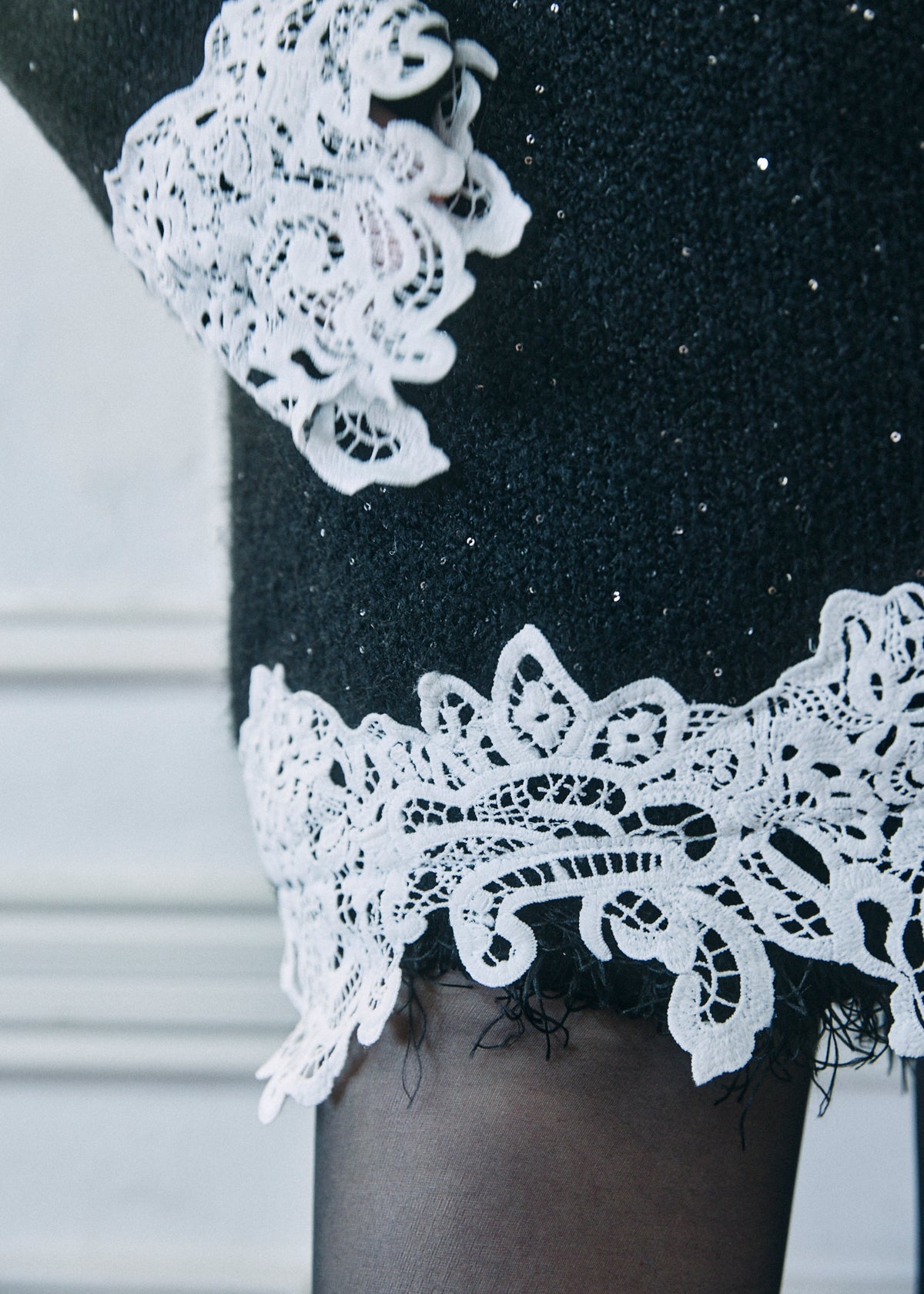 【予約商品】Lace Sparkle Oversized Knit
