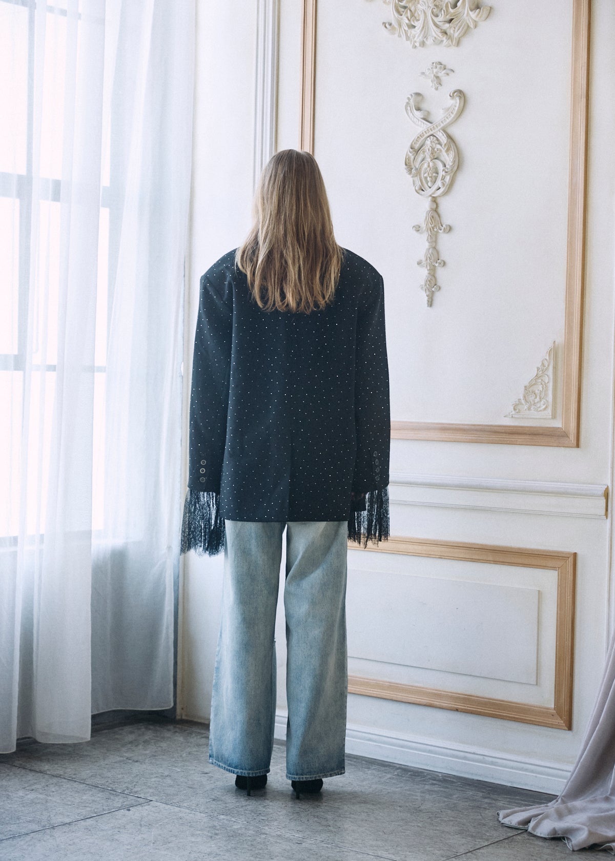 【予約商品】2WAY Bijou Lace Jacket