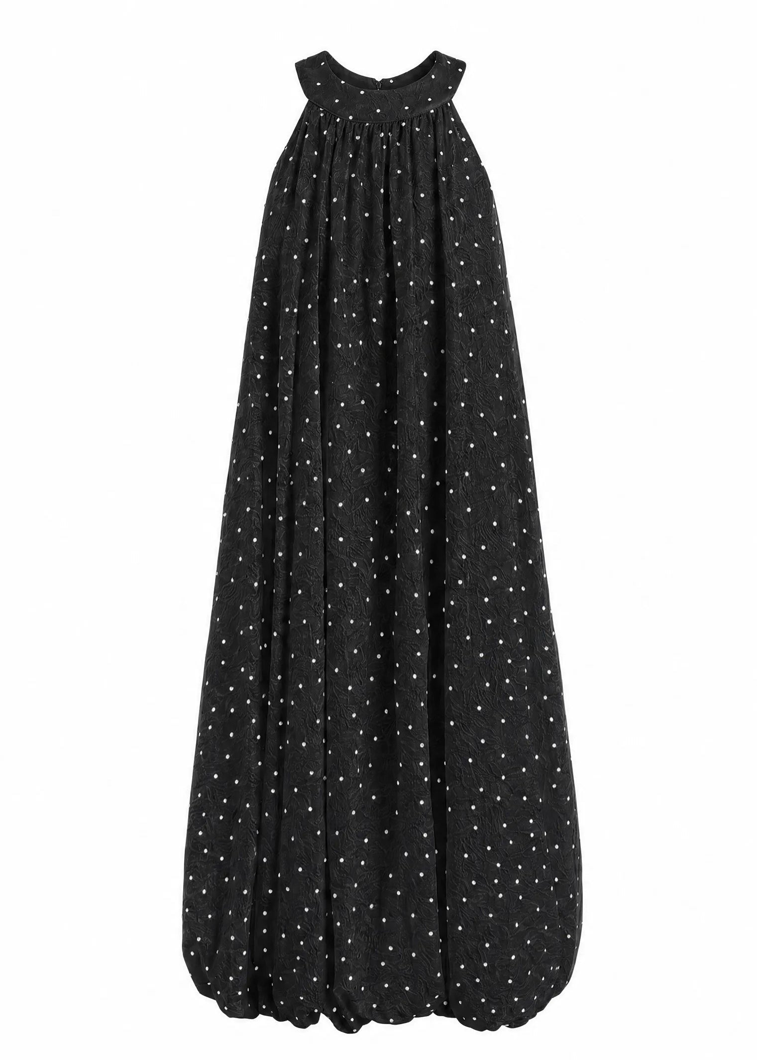 Dotted Jacquard Balloon Dress