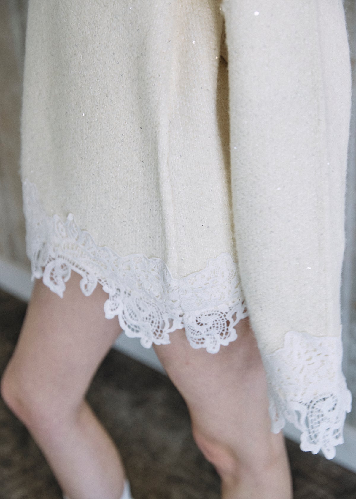 【予約商品】Lace Sparkle Oversized Knit