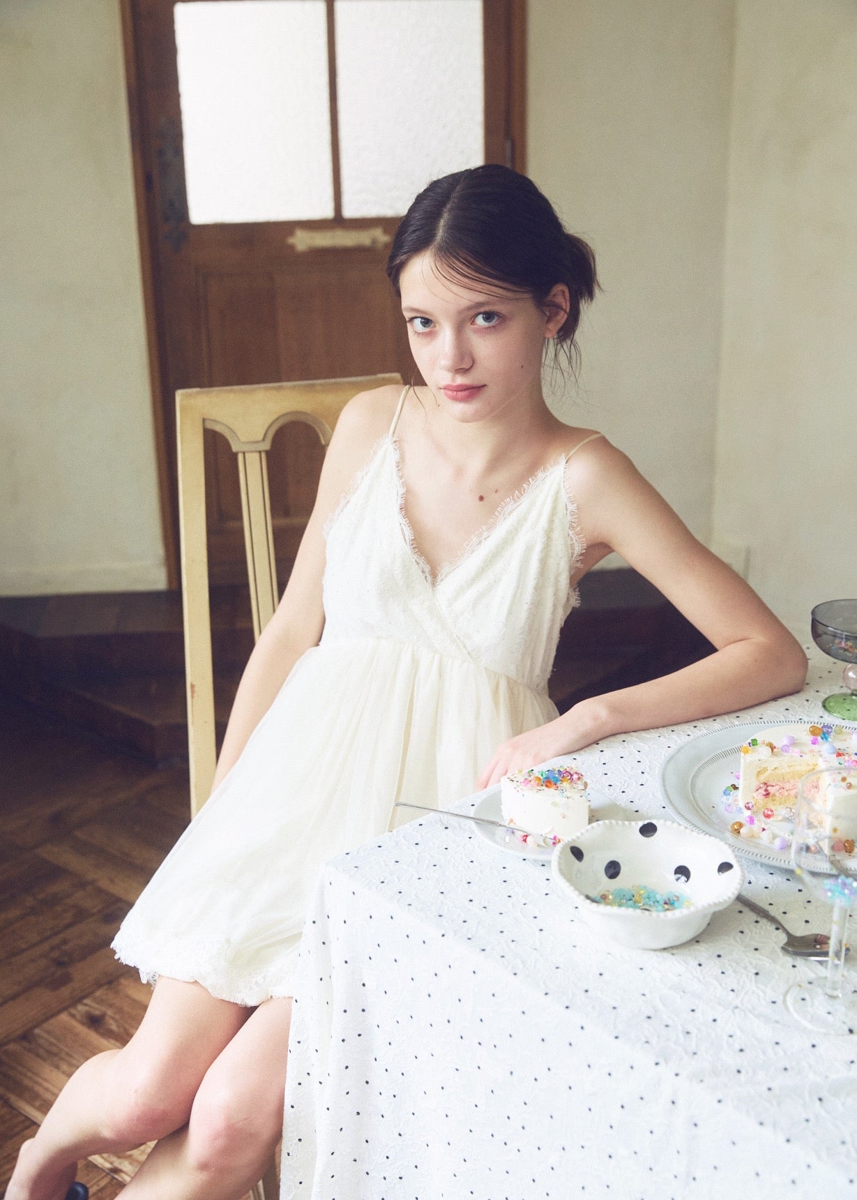 Stone Damage Balloon Dress