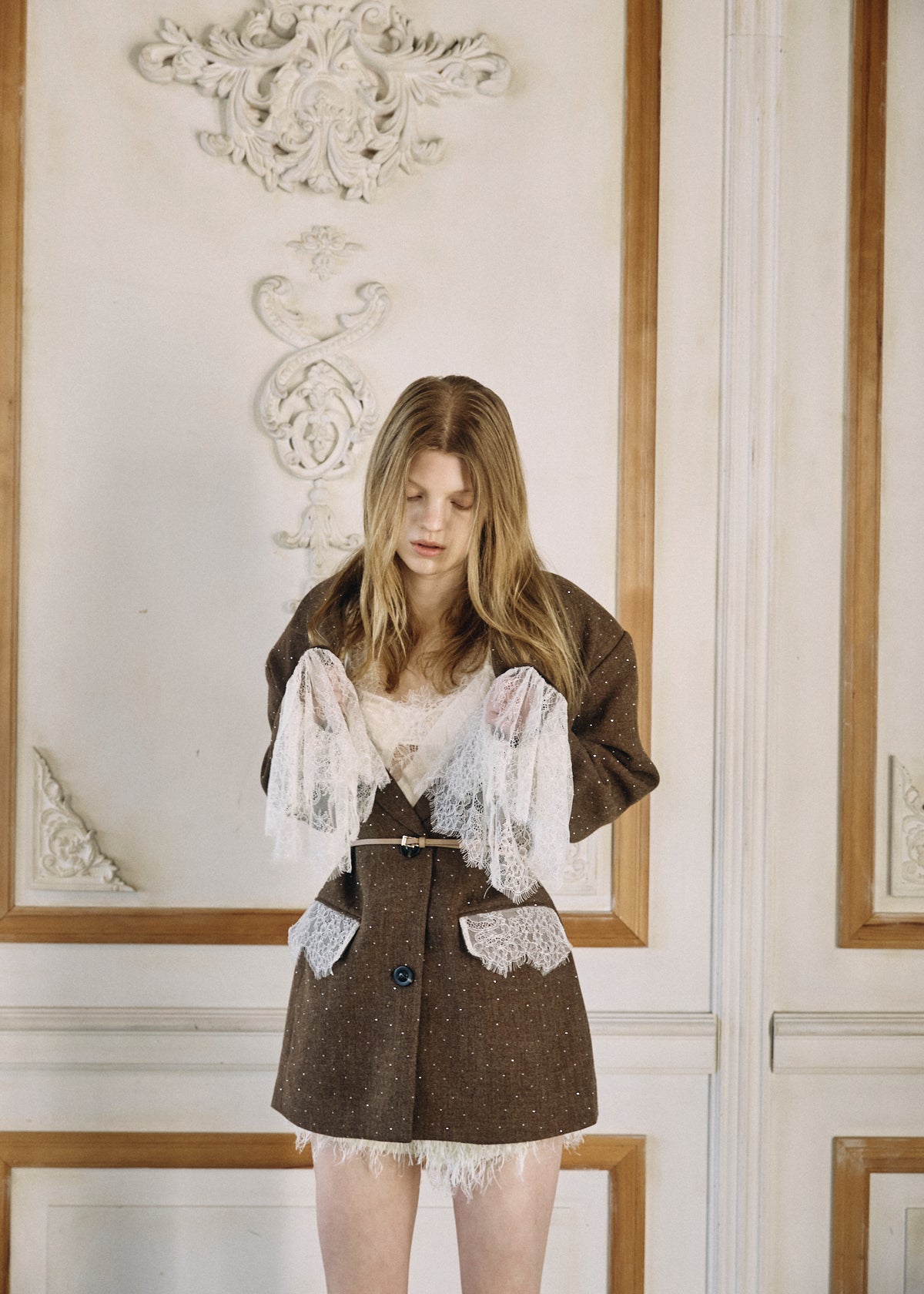 【予約商品】2WAY Bijou Lace Jacket