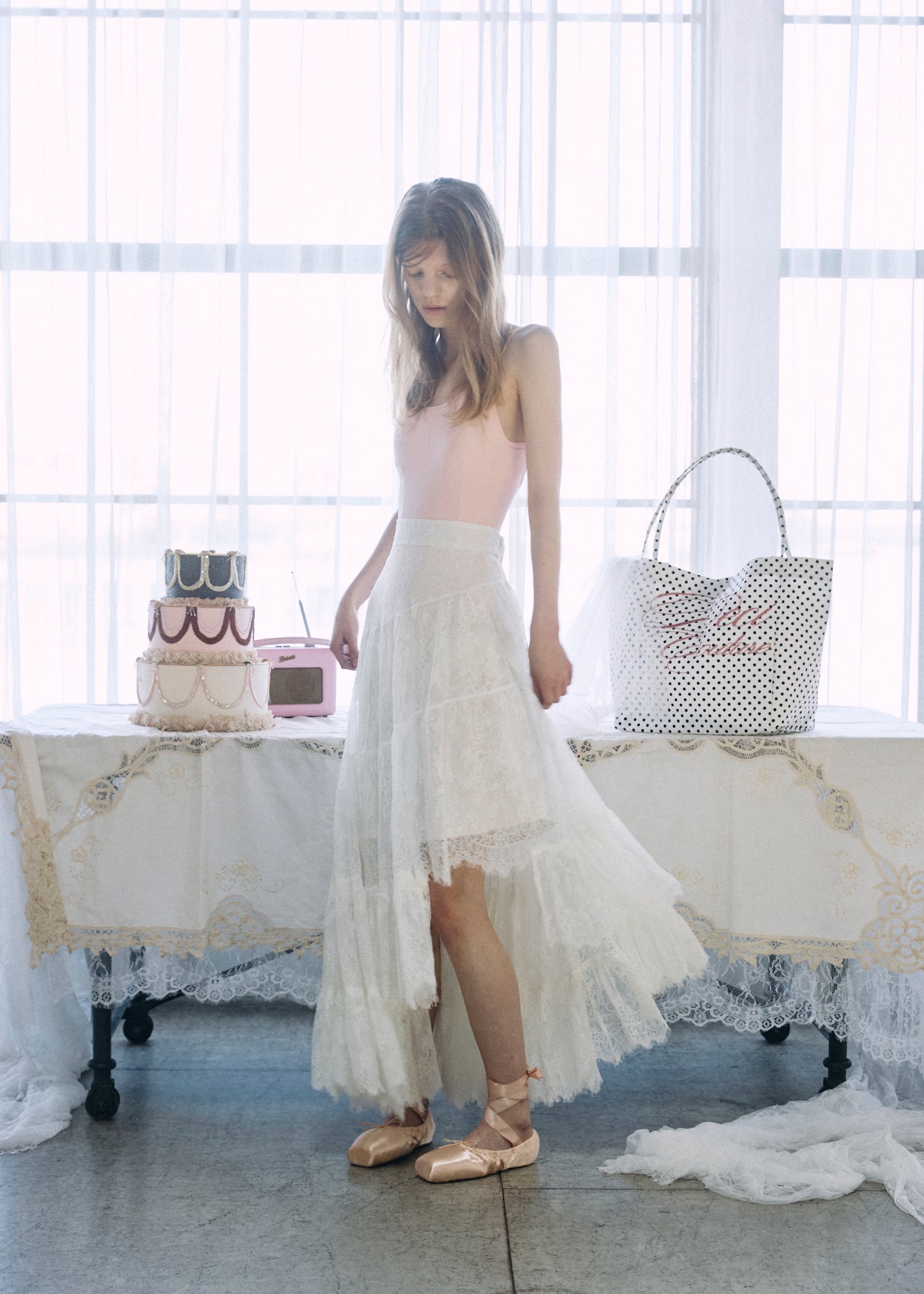 Asymmetric Lace Skirt