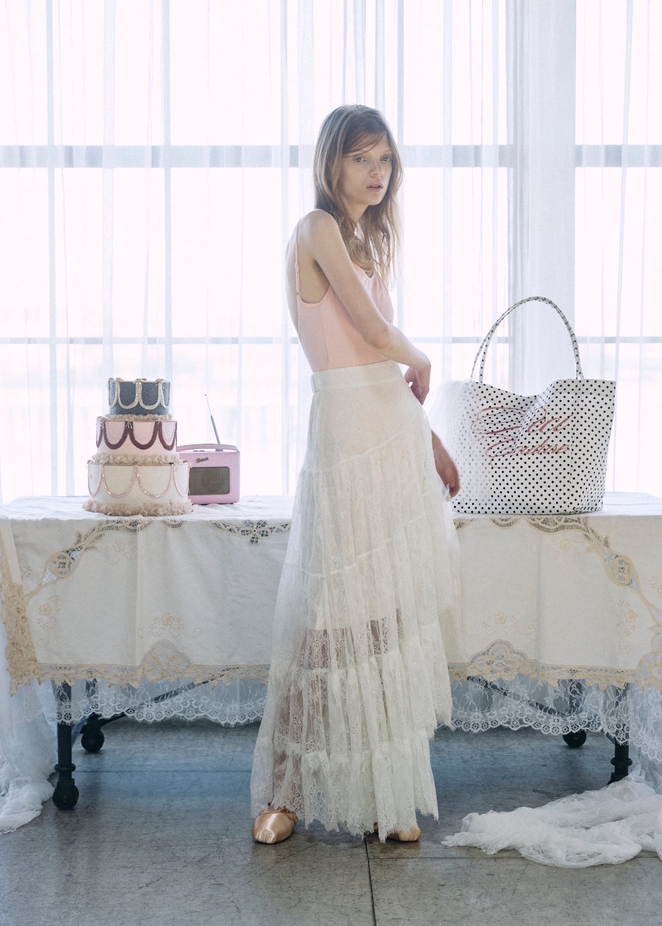 Asymmetric Lace Skirt