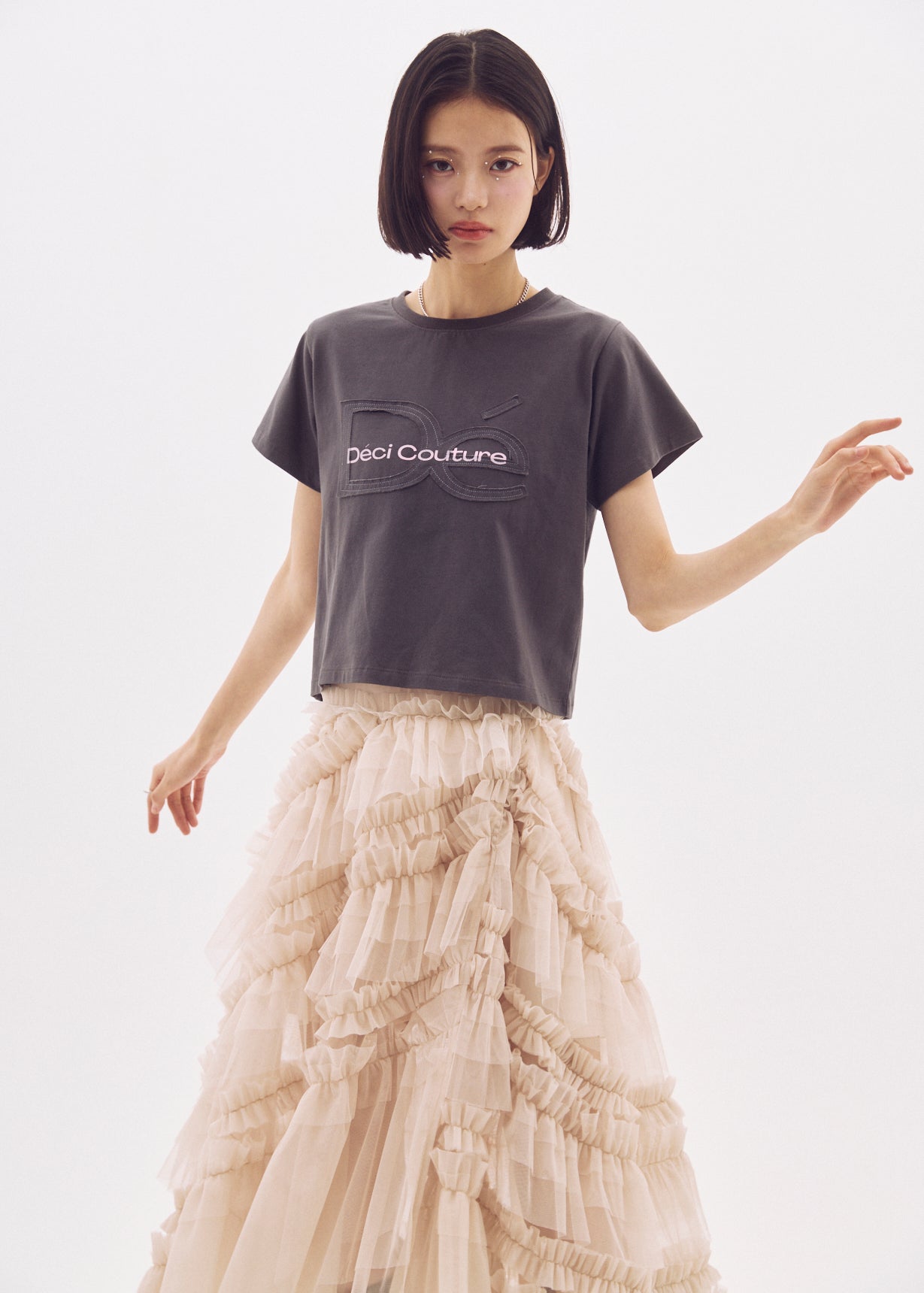 【Mini】Cut-Out Logo T-Shirt