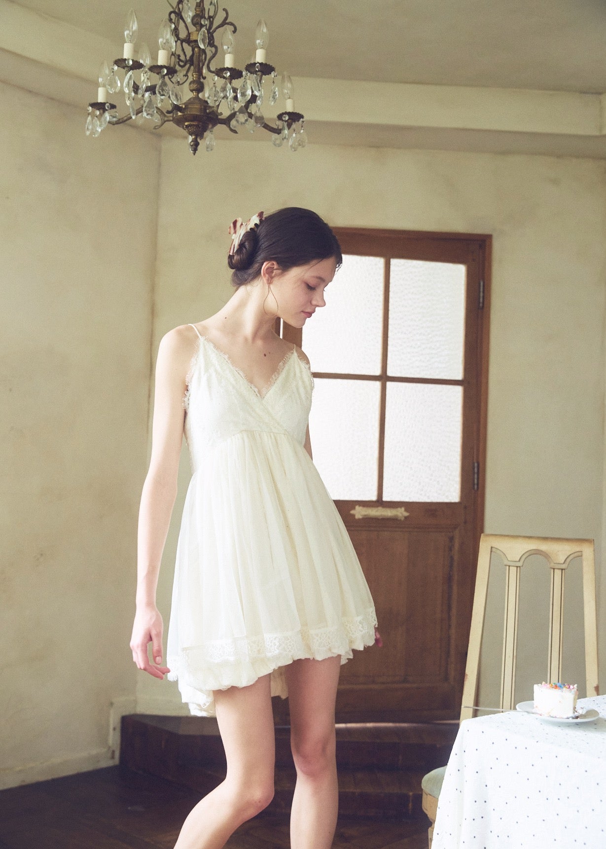 Stone Damage Balloon Dress