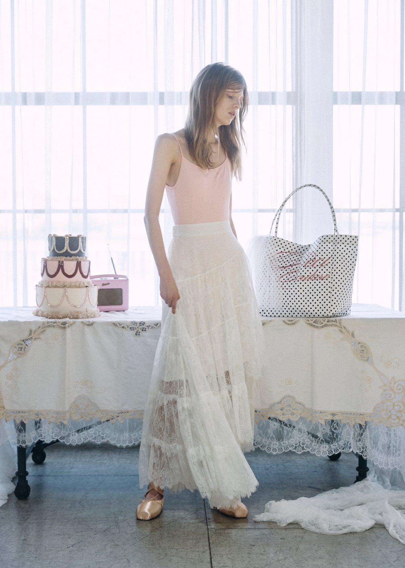 Asymmetric Lace Skirt