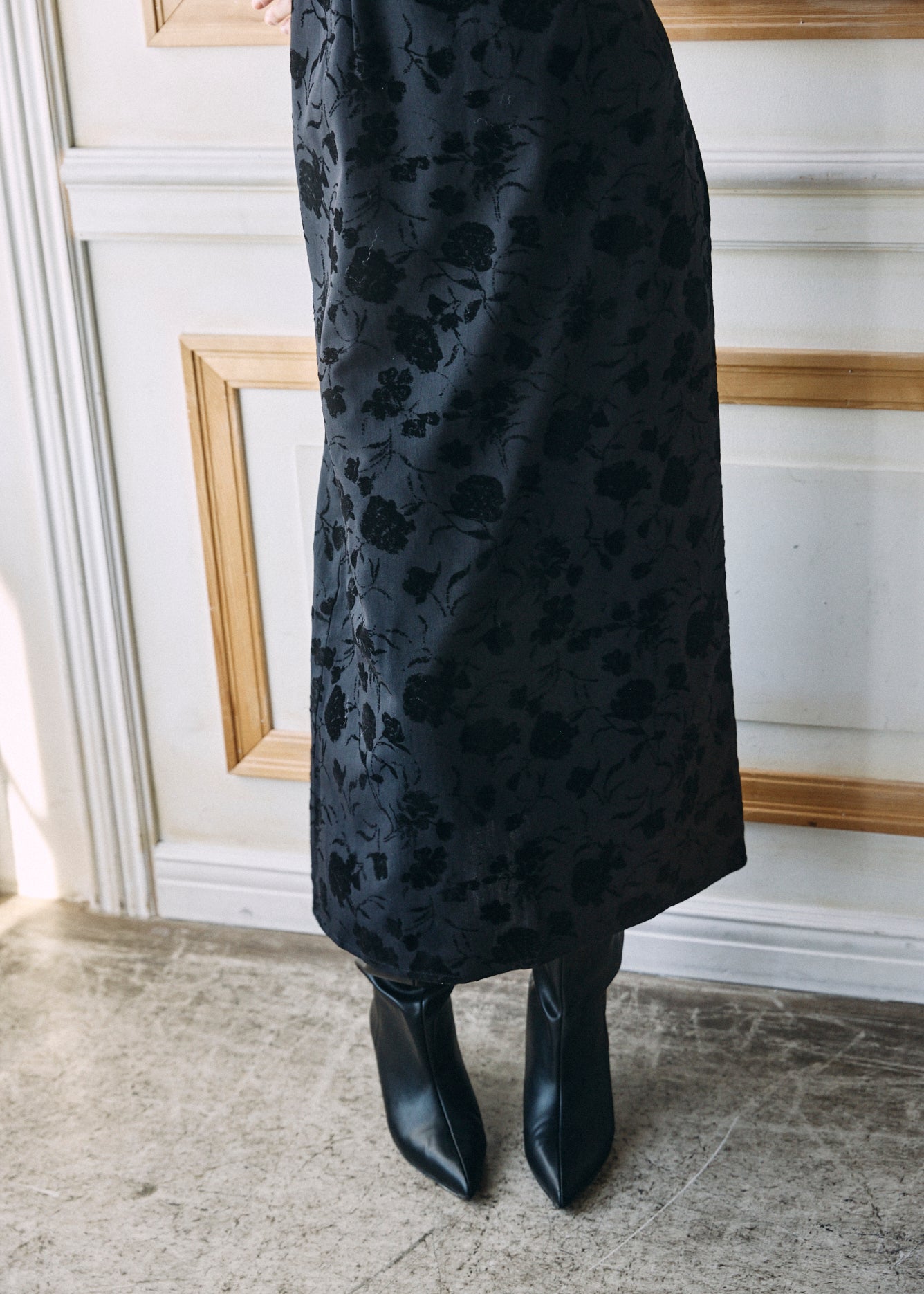 【予約商品】Velour Flower Cami Dress