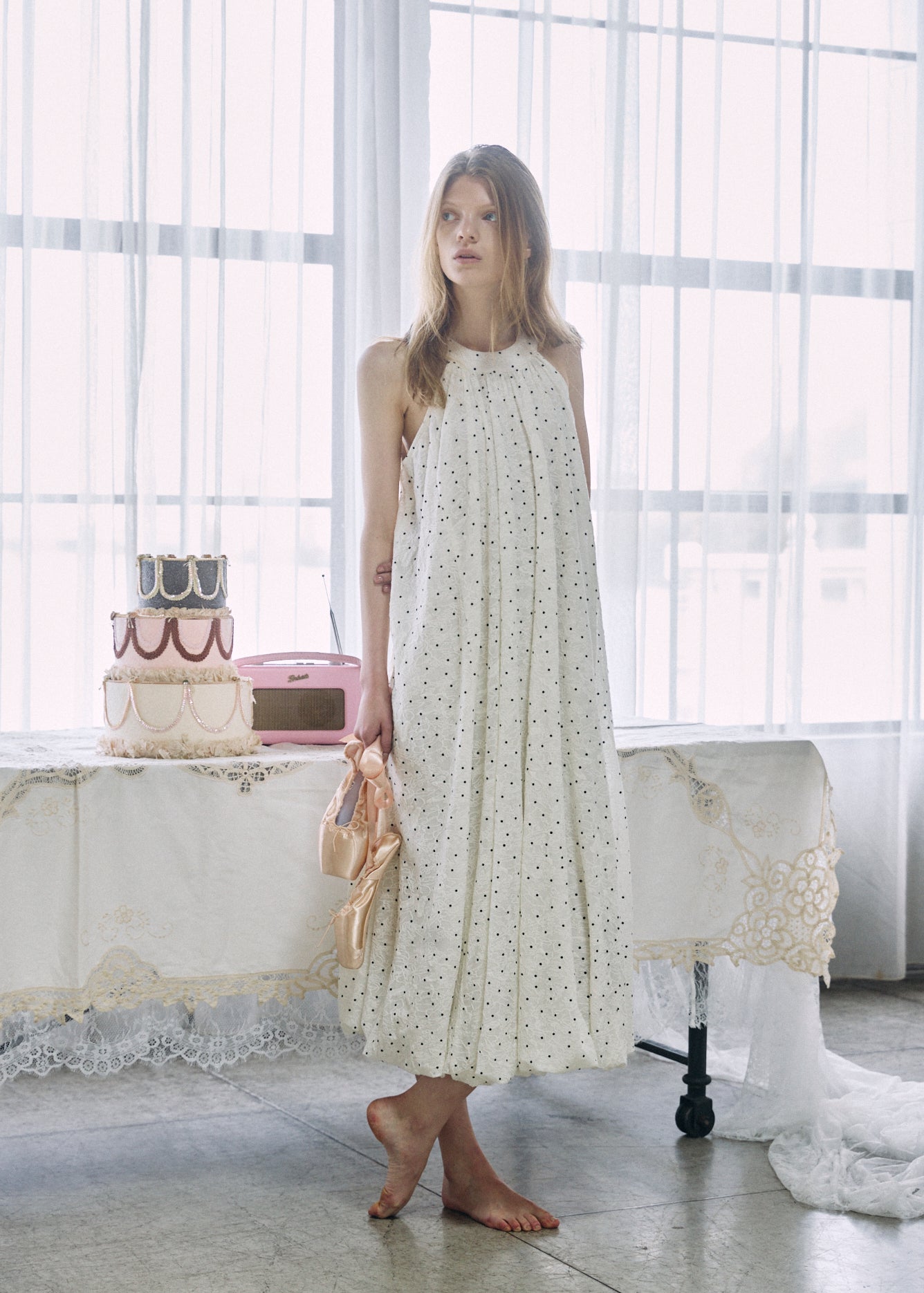 Dot Balloon Dress