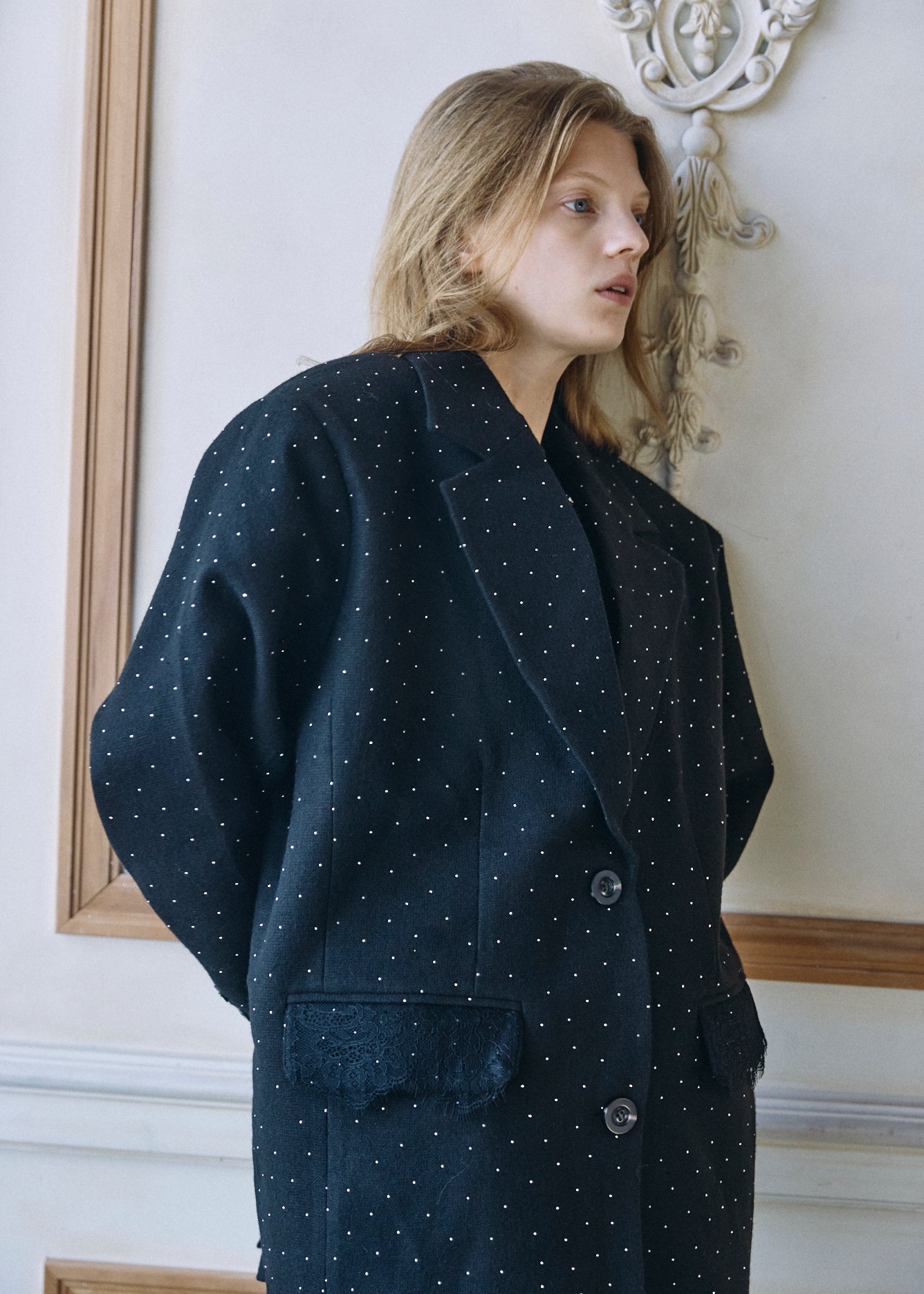【予約商品】2WAY Bijou Lace Jacket