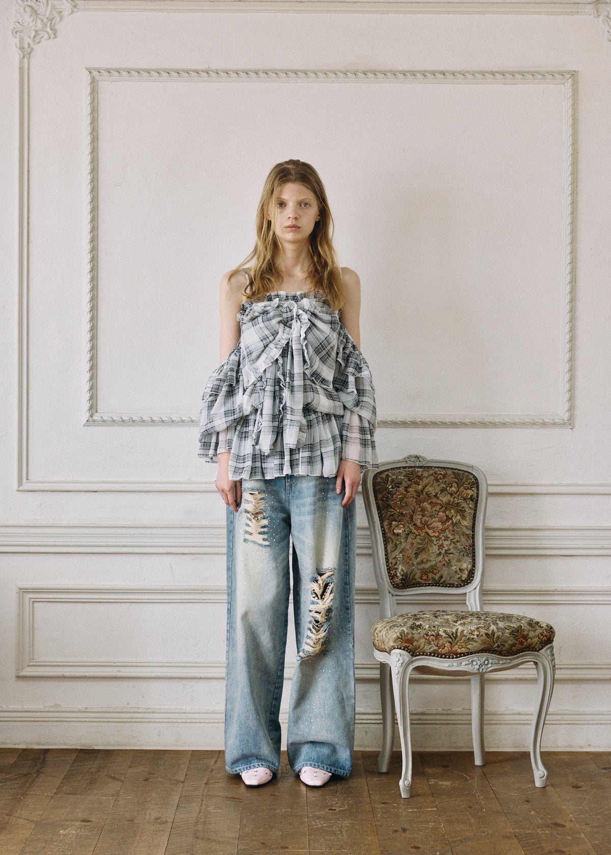 【予約商品】Bijou Damaged Denim