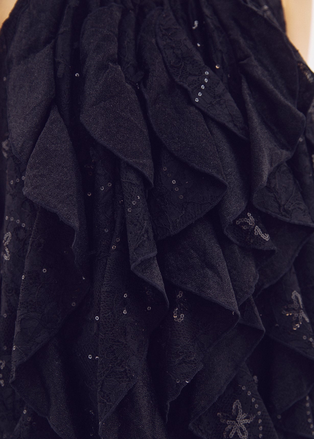 Spangle Lace Ruffle Top