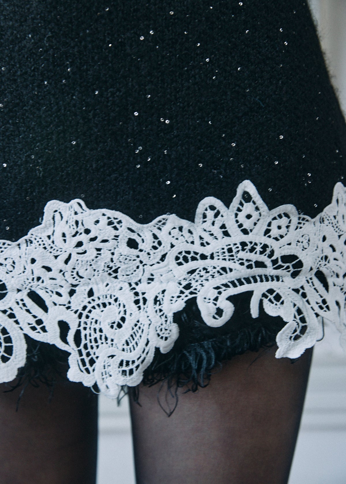 【予約商品】Lace Sparkle Oversized Knit