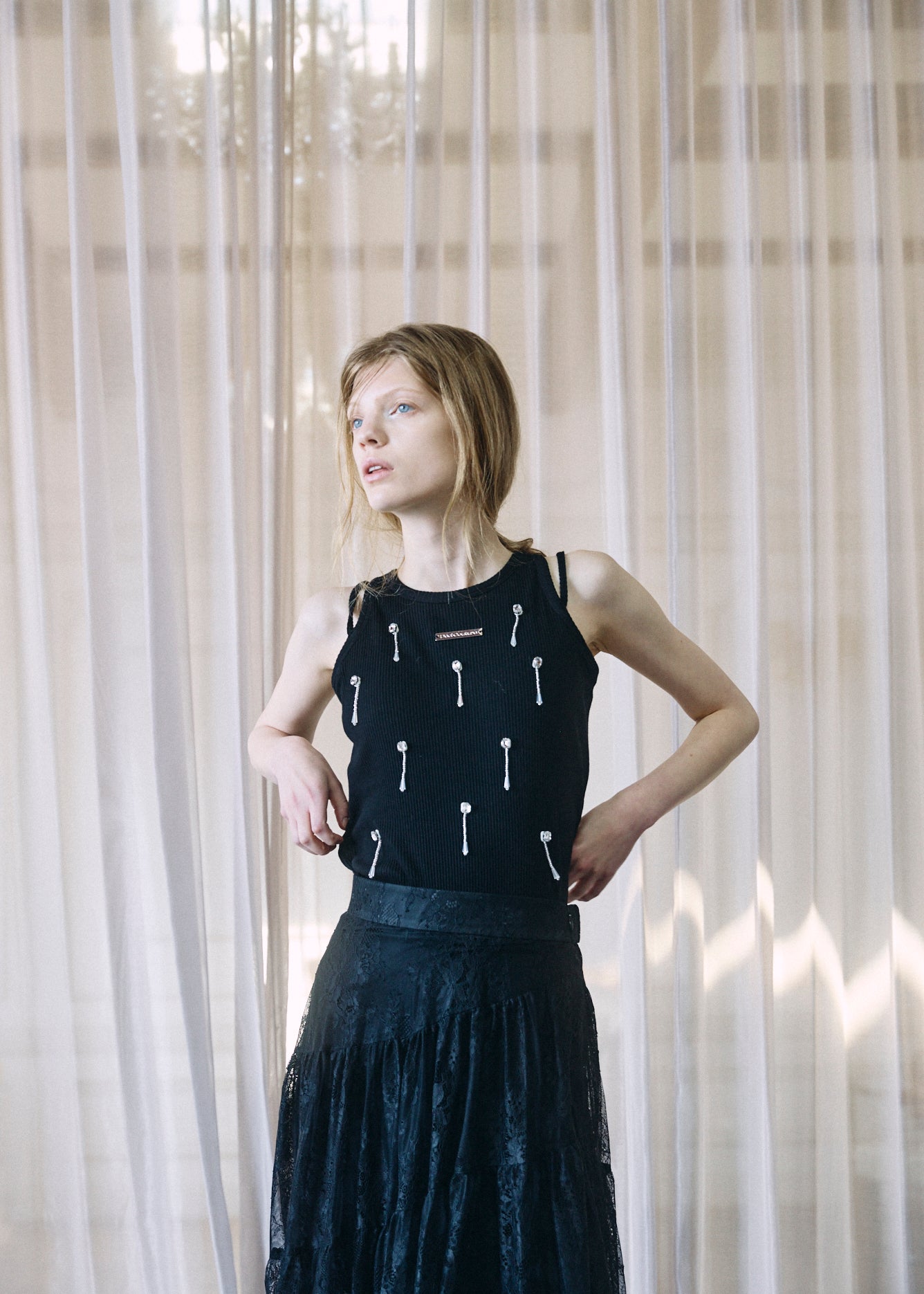 Bijou Double Strap Rib Tank (with Pads)