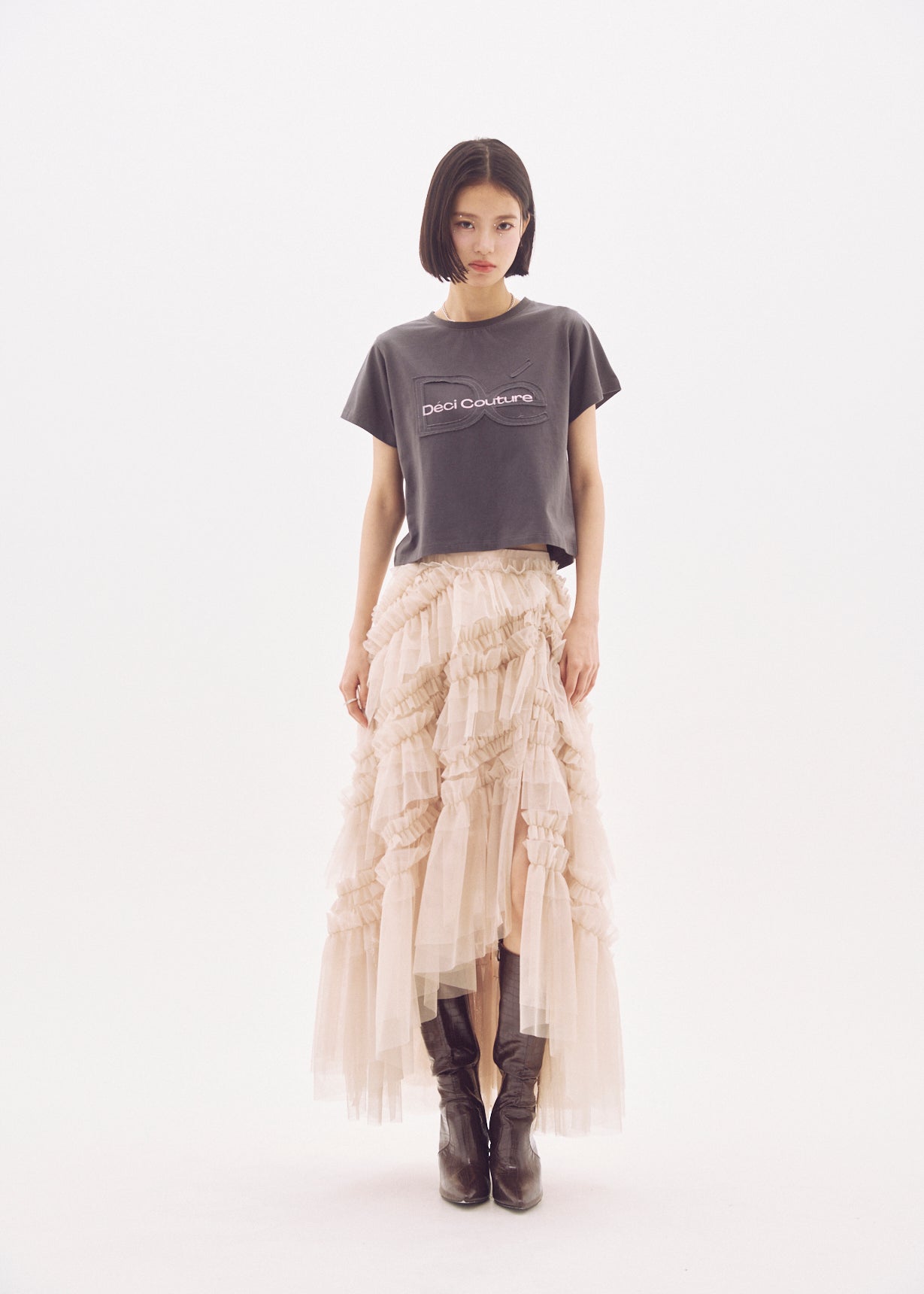【Mini】Cut-Out Logo T-Shirt