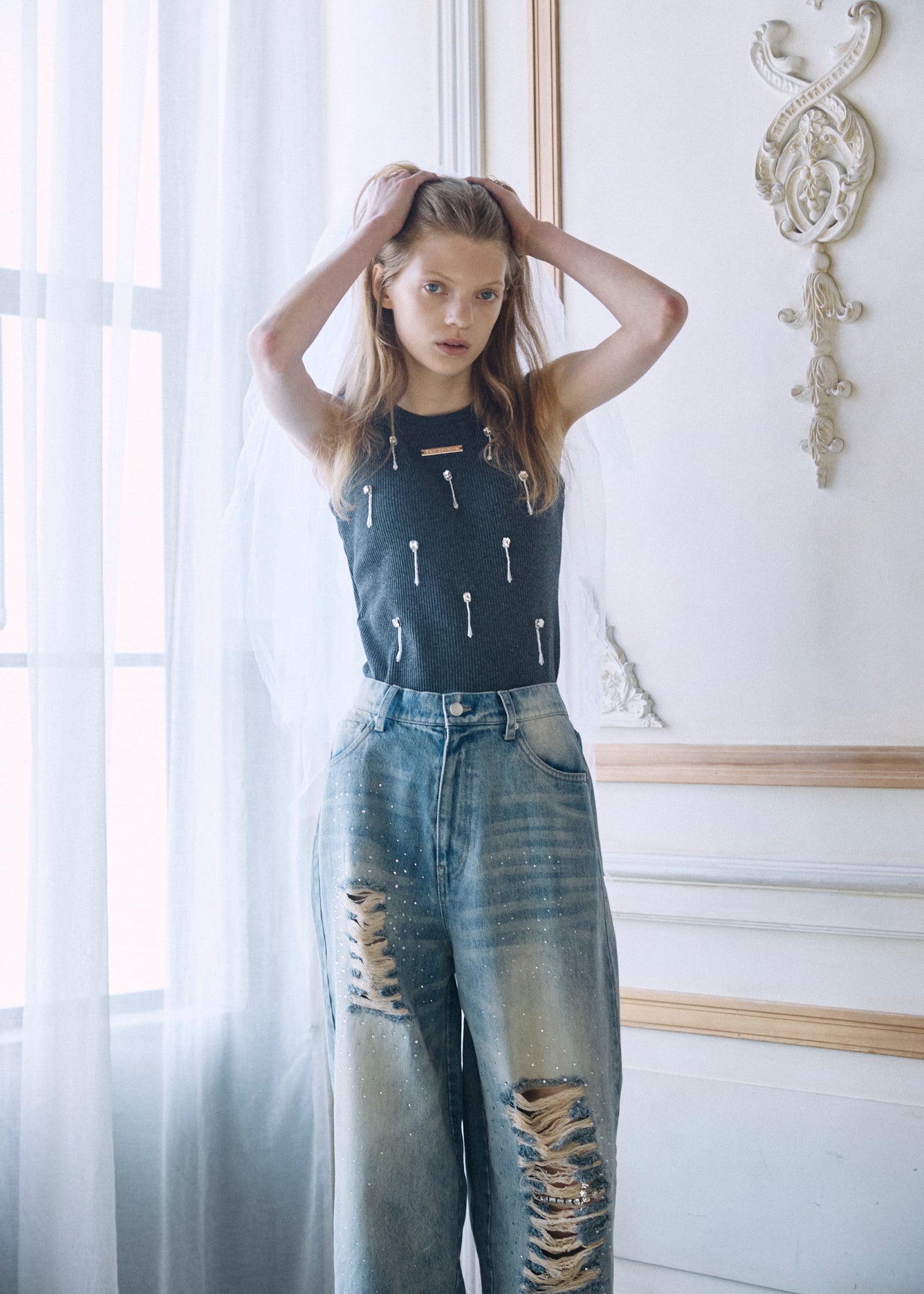 Bijou Double Strap Rib Tank (with Pads)