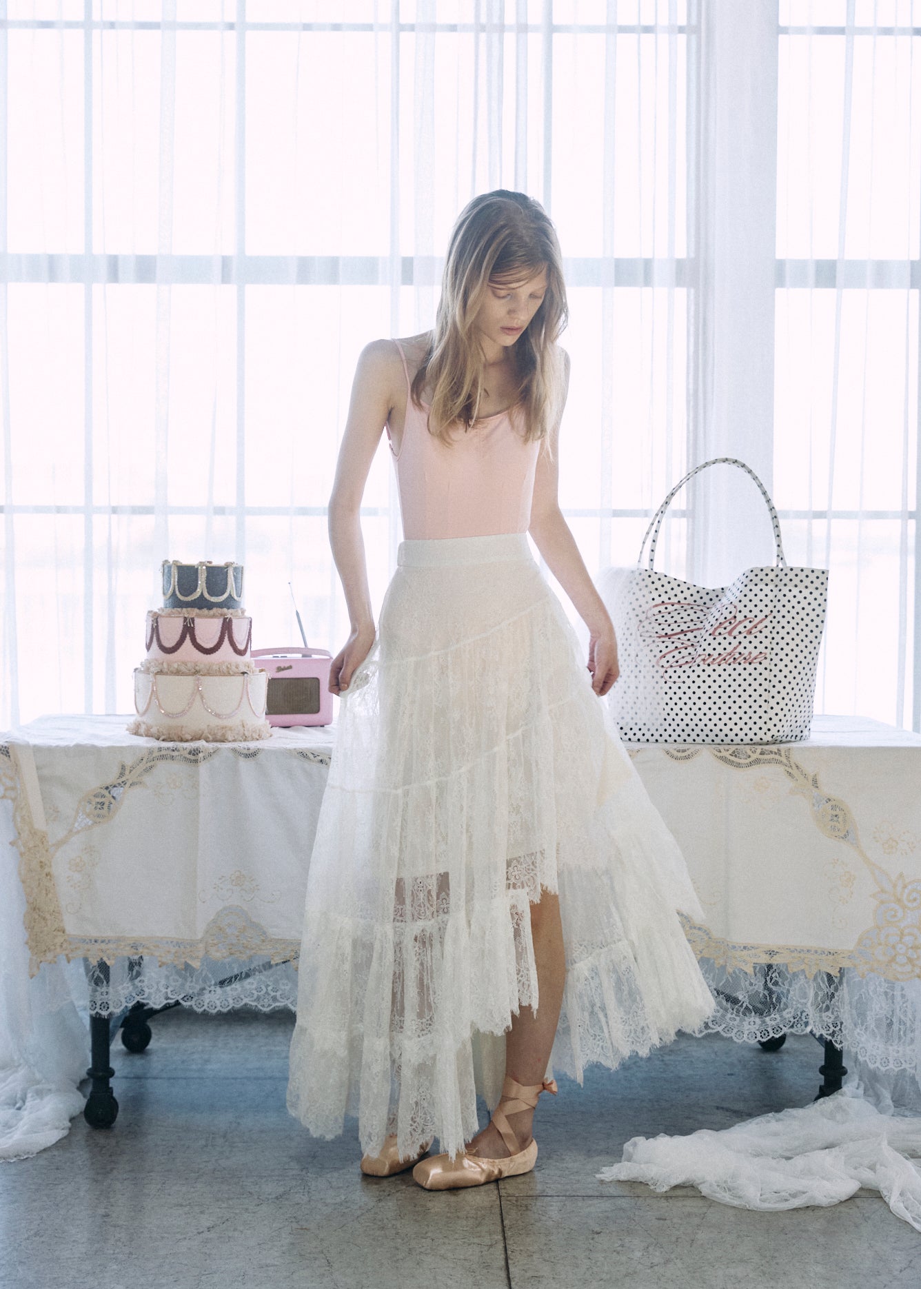Asymmetric Lace Skirt