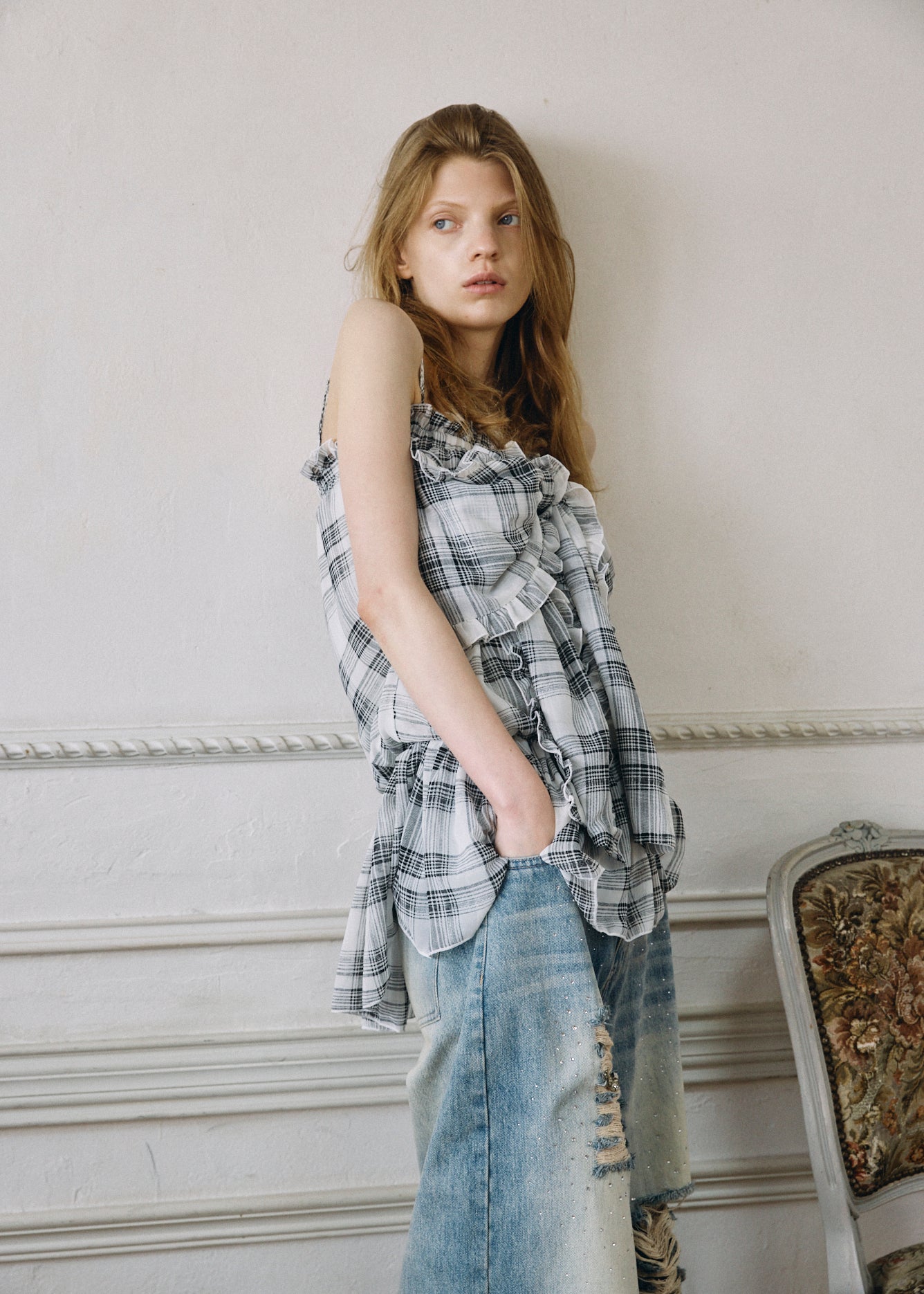 【予約商品】Bijou Damaged Denim