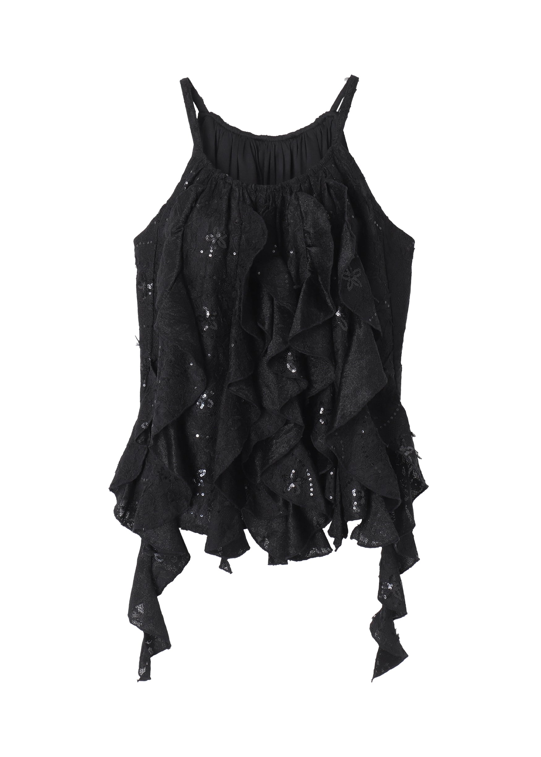 Spangle Lace Ruffle Top