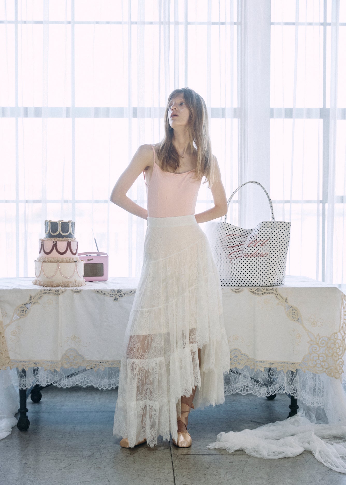 Asymmetric Lace Skirt