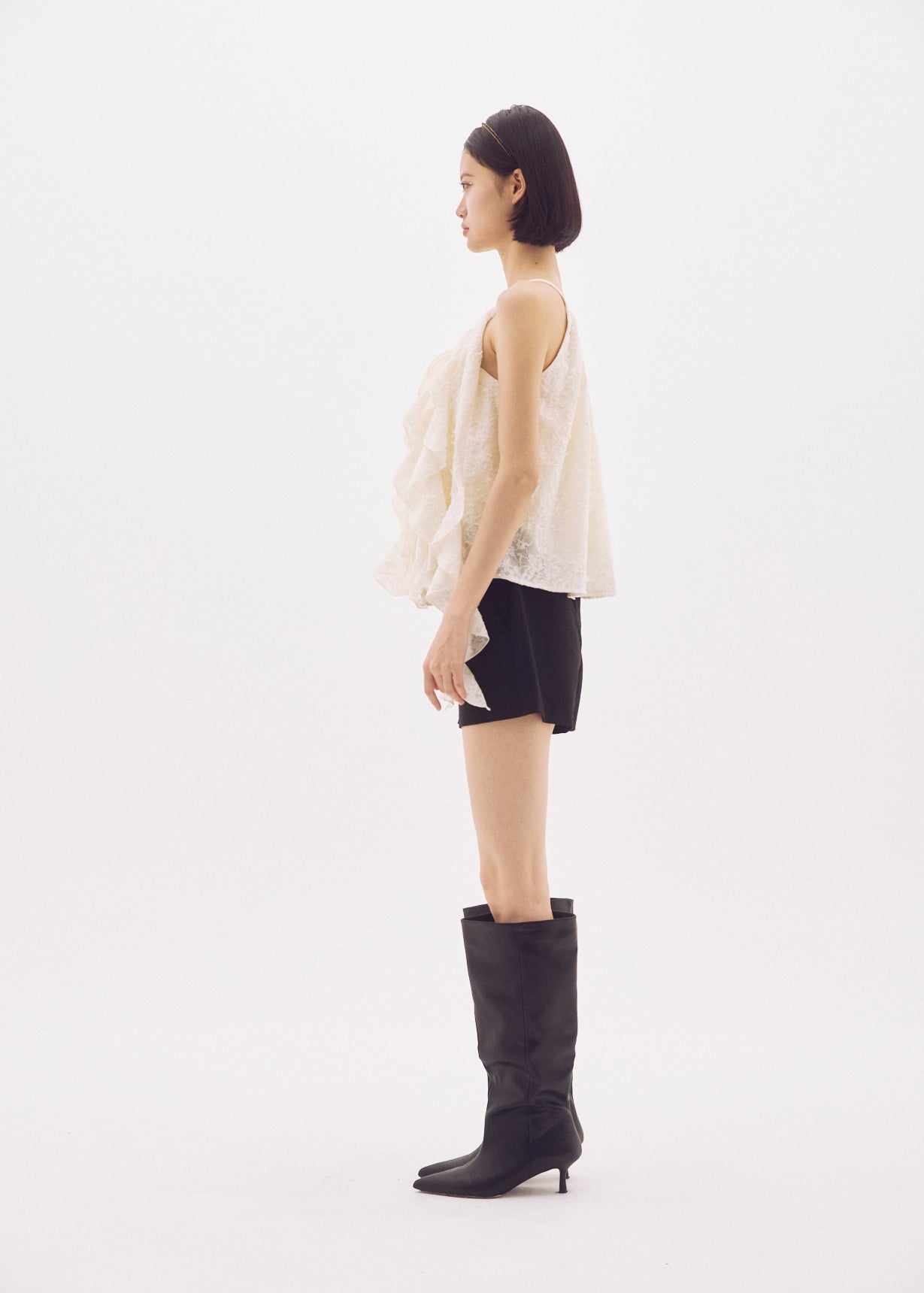Spangle Lace Ruffle Top