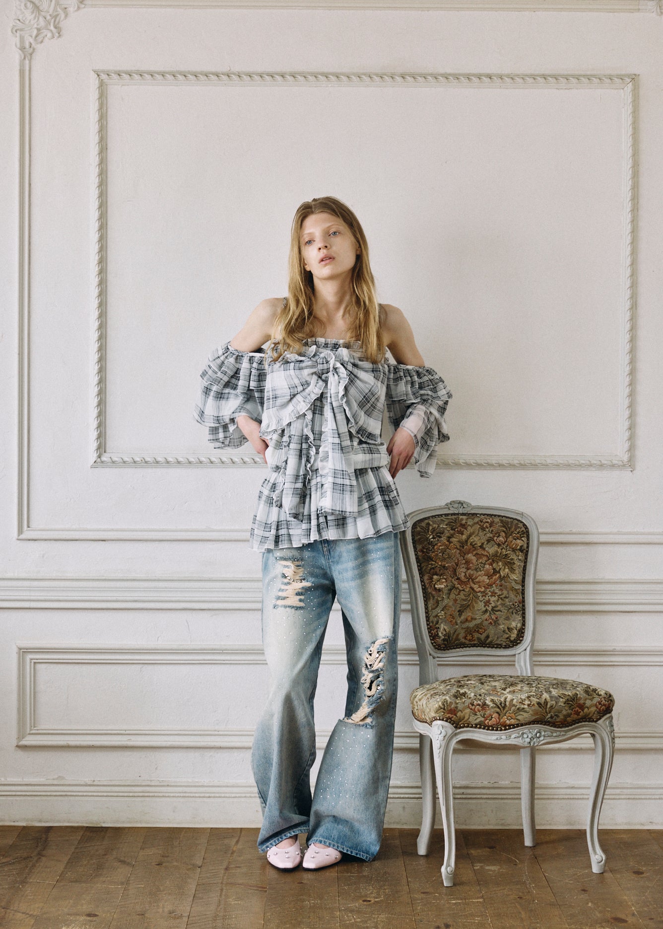 2Way Ribbon Tunic【CHECK】