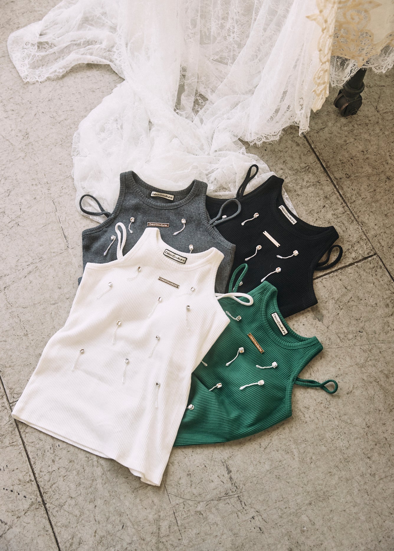 Bijou Double Strap Rib Tank (with Pads)