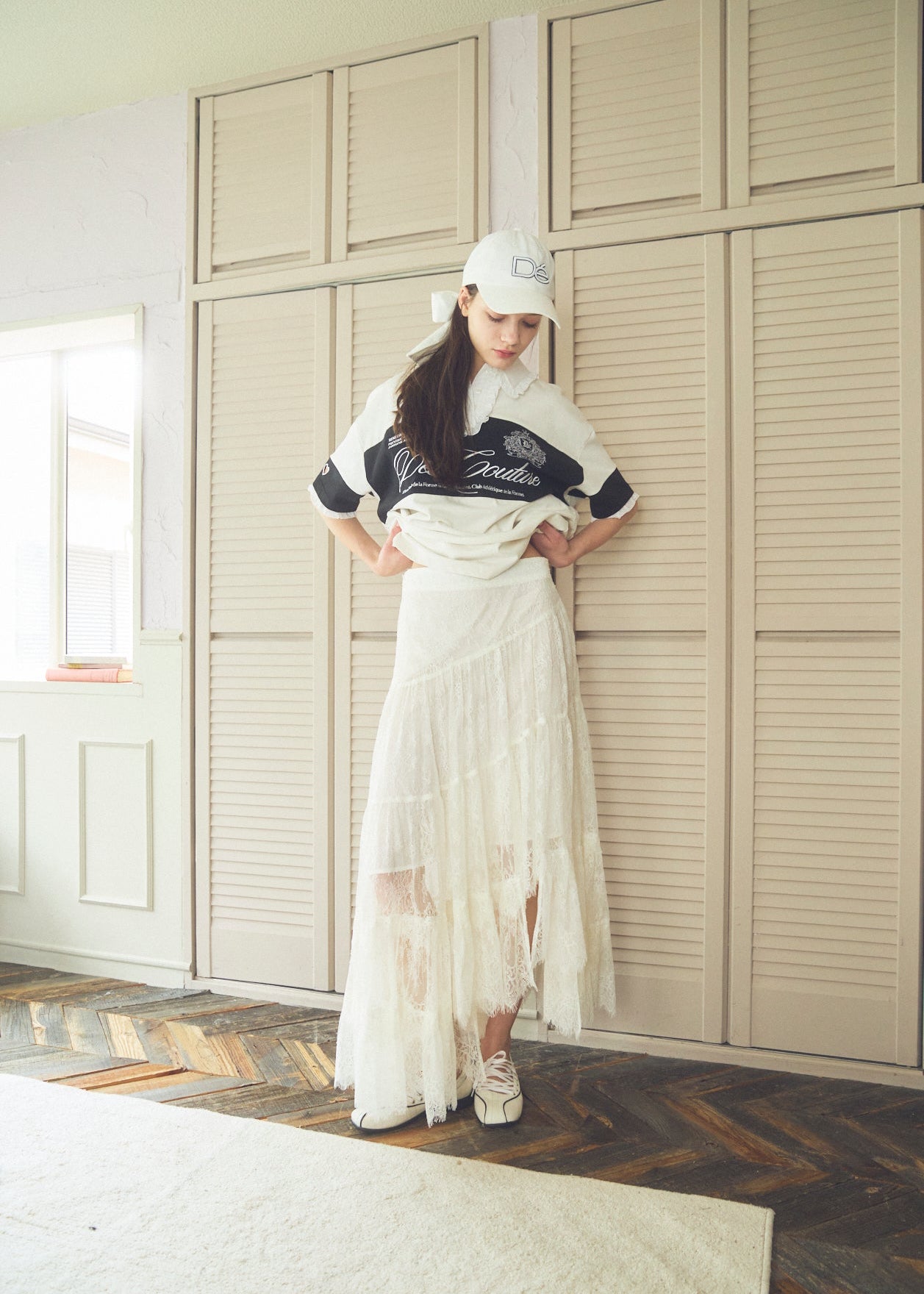 Asymmetric Lace Skirt