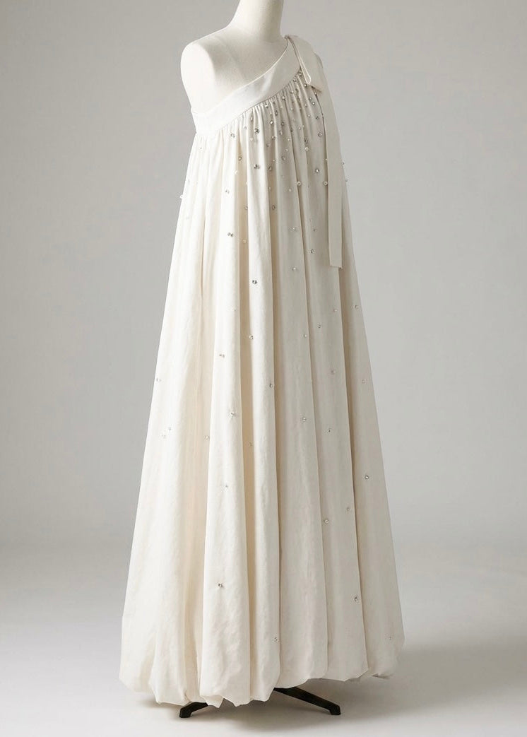 【Couture】 One-Shoulder Bijou Dress