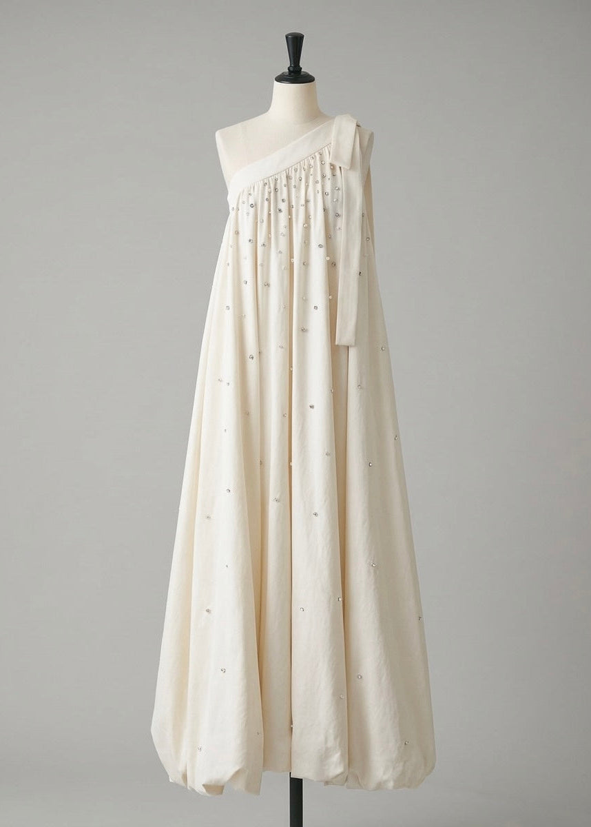【Couture】 One-Shoulder Bijou Dress