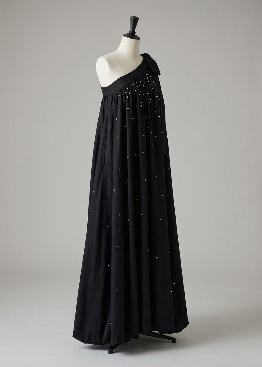 【Couture】 One-Shoulder Bijou Dress