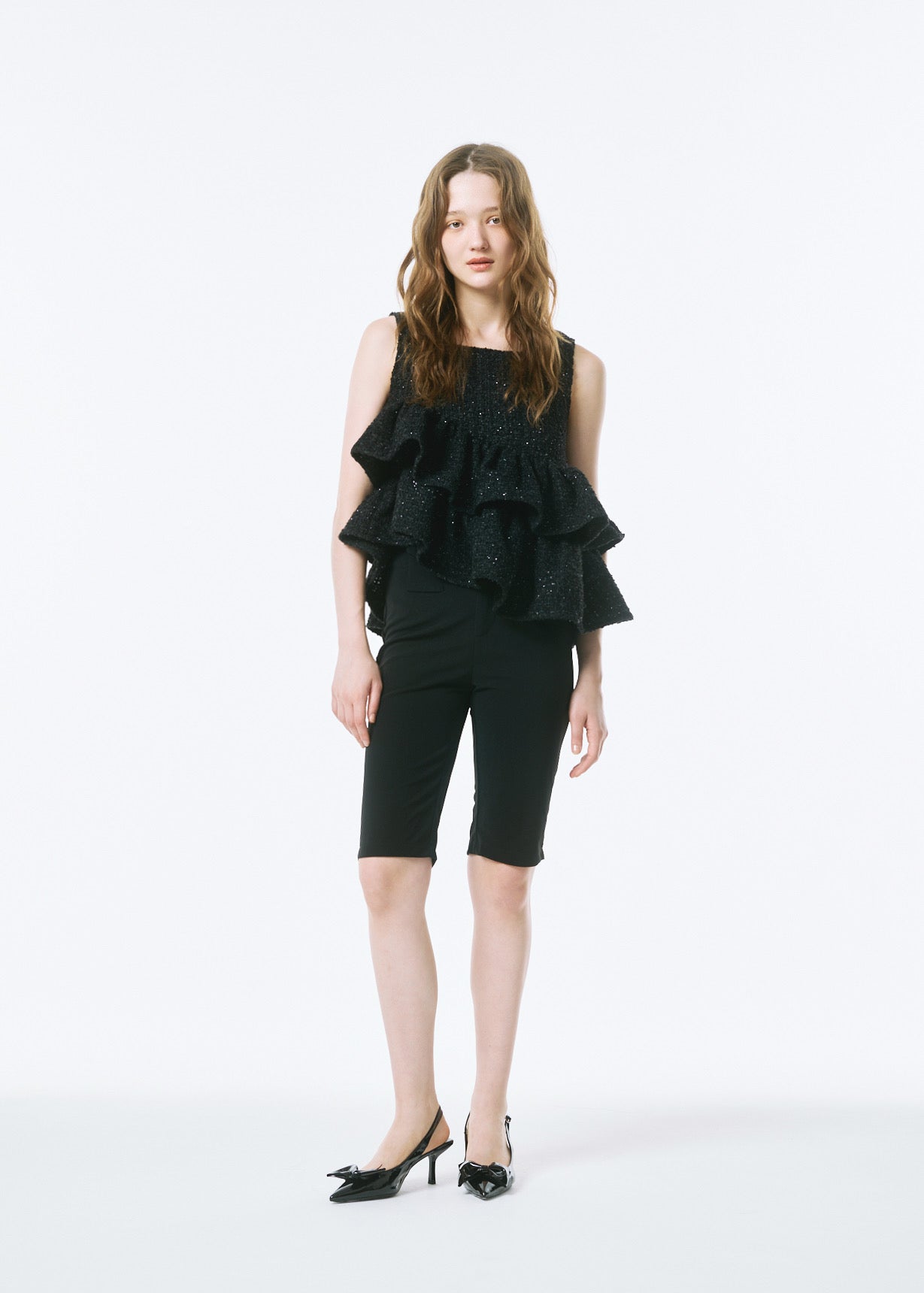 Fancy Tweed Frill Top【予約商品】