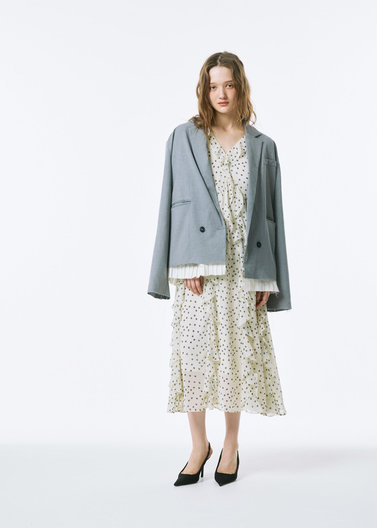 Pleated Oversized Jacket