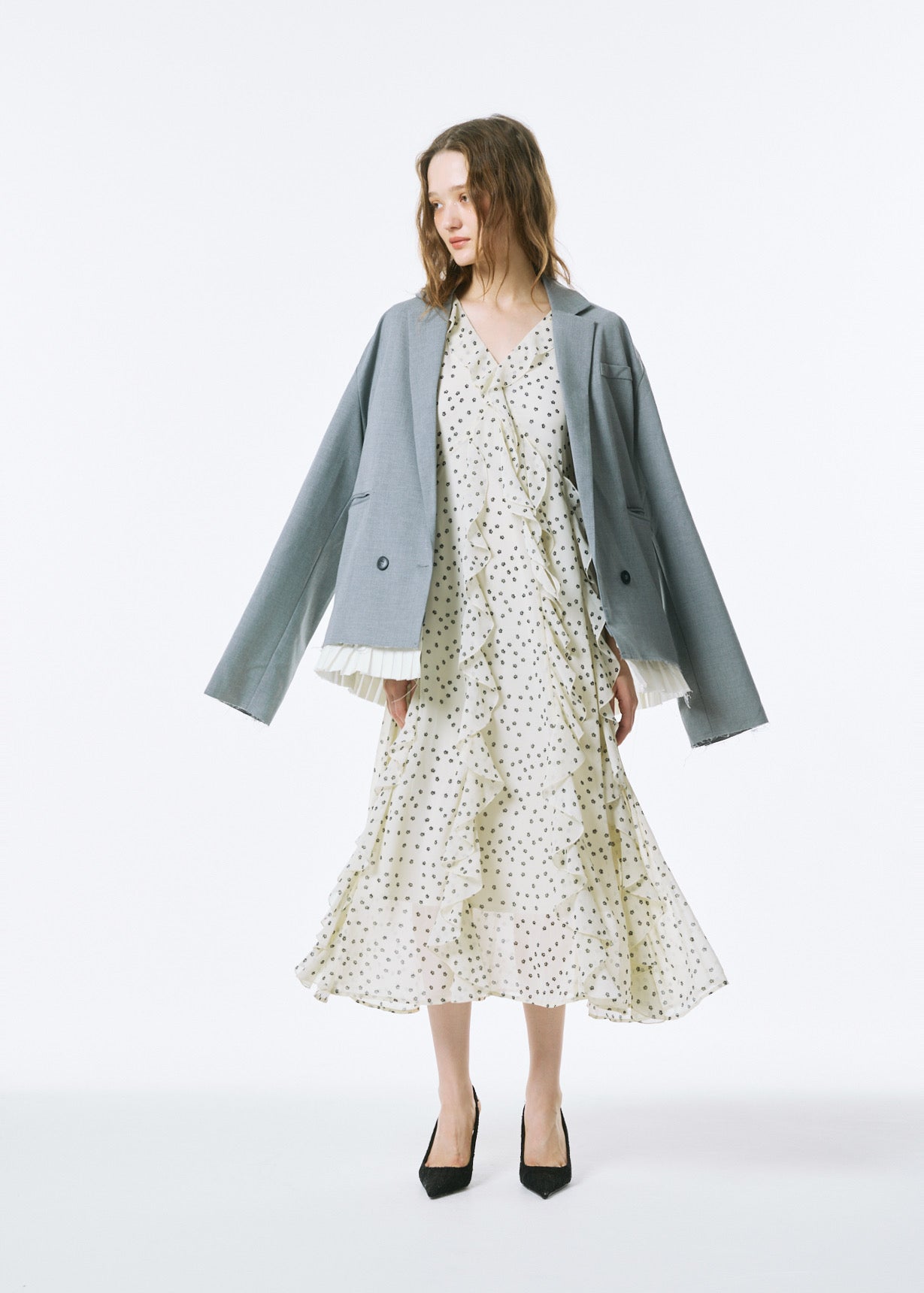 Pleated Oversized Jacket