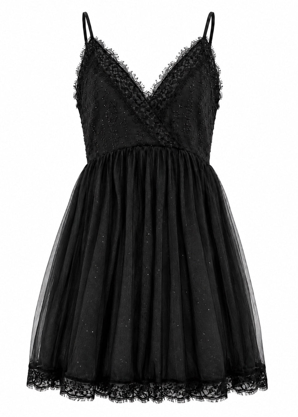 Stone Damage Balloon Dress