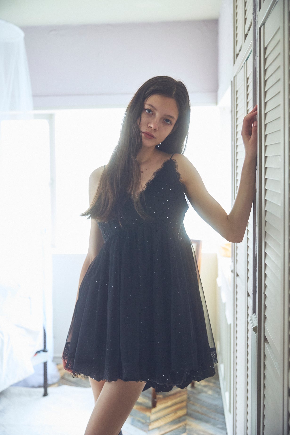 Stone Damage Balloon Dress