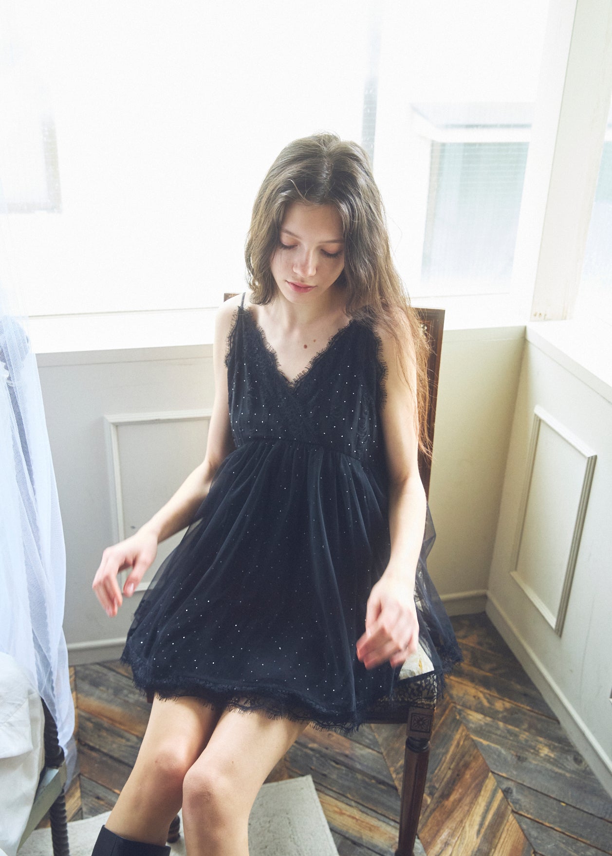 ワンピース Deci Couture STONE DAMAGE BALLOON DRESS Stone Damage Balloon Dress