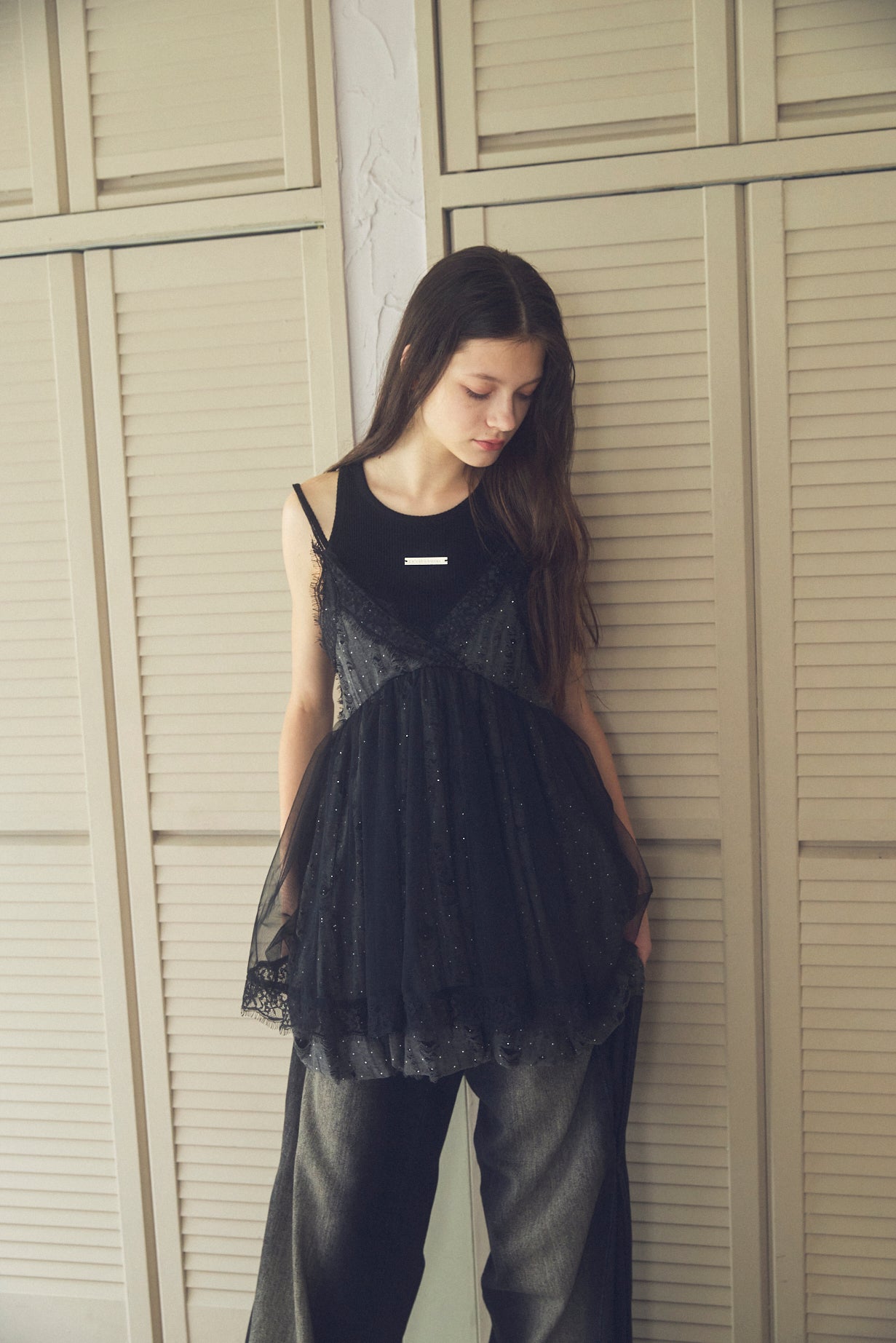 Stone Damage Balloon Dress
