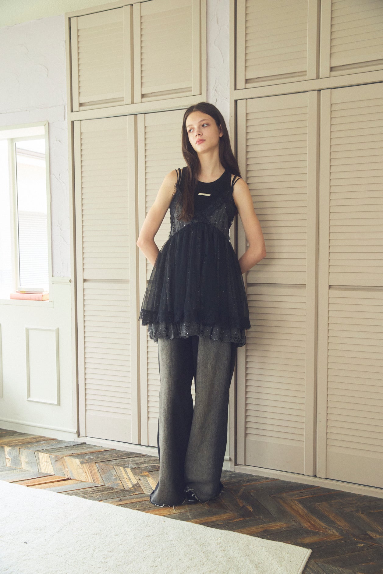 Stone Damage Balloon Dress
