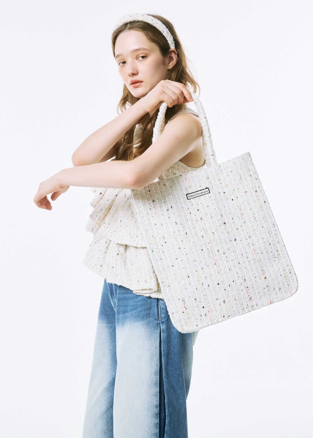 Fancy Tweed Tote Bag