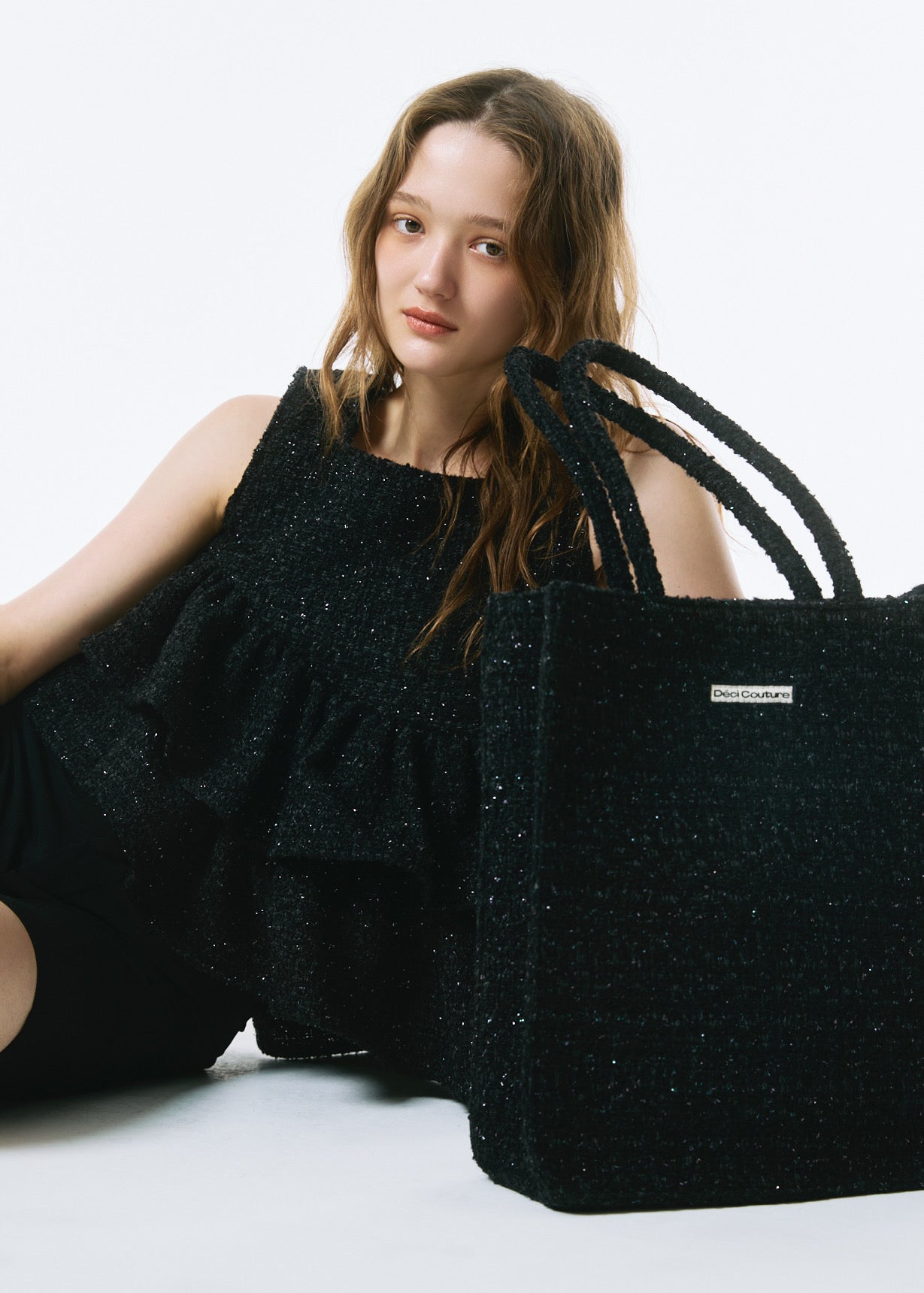 Deci Couture FANCY TWEED FRILL TOP ドット Fancy Tweed Frill Top【予約商品】