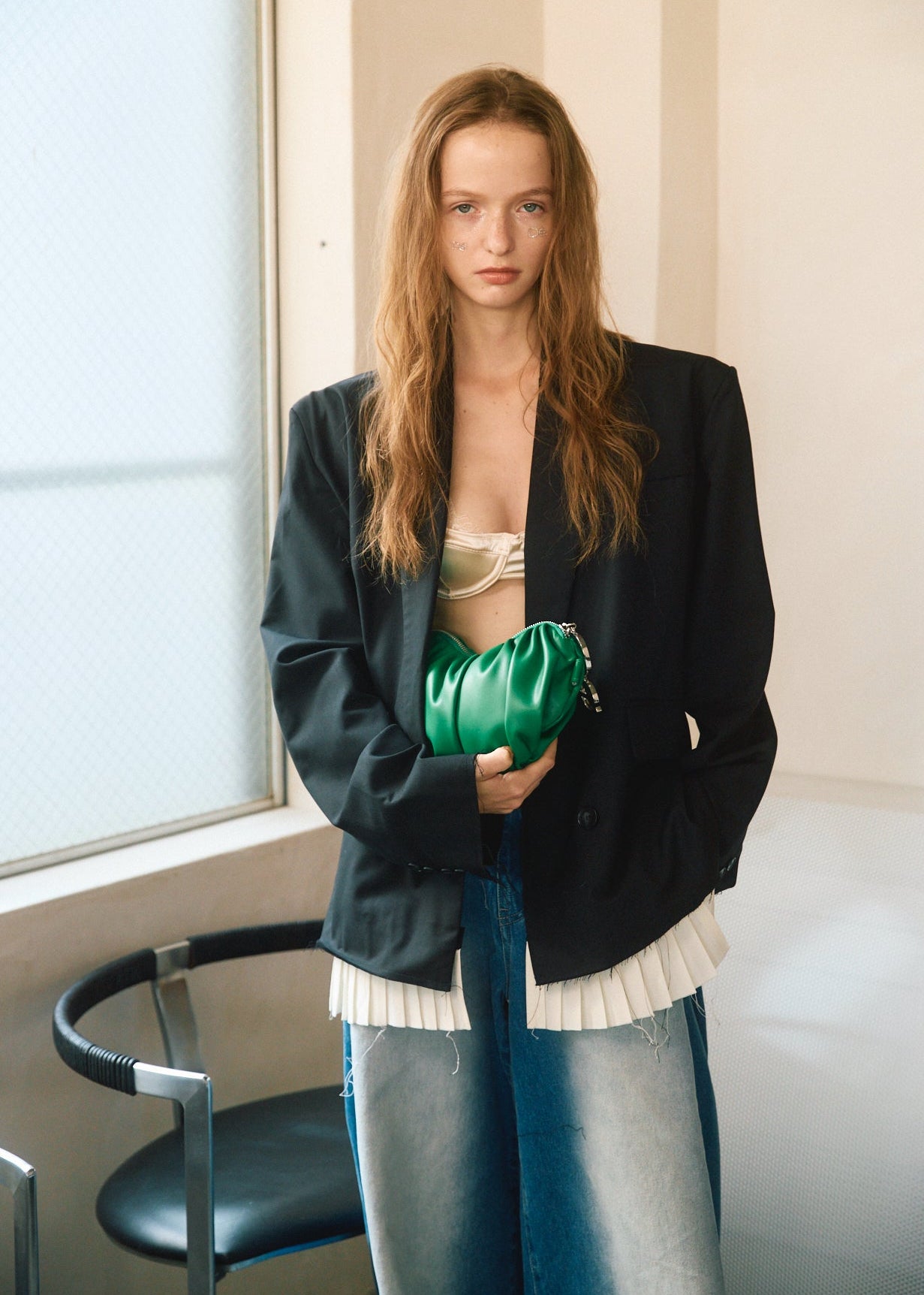 Pleated Oversized Jacket