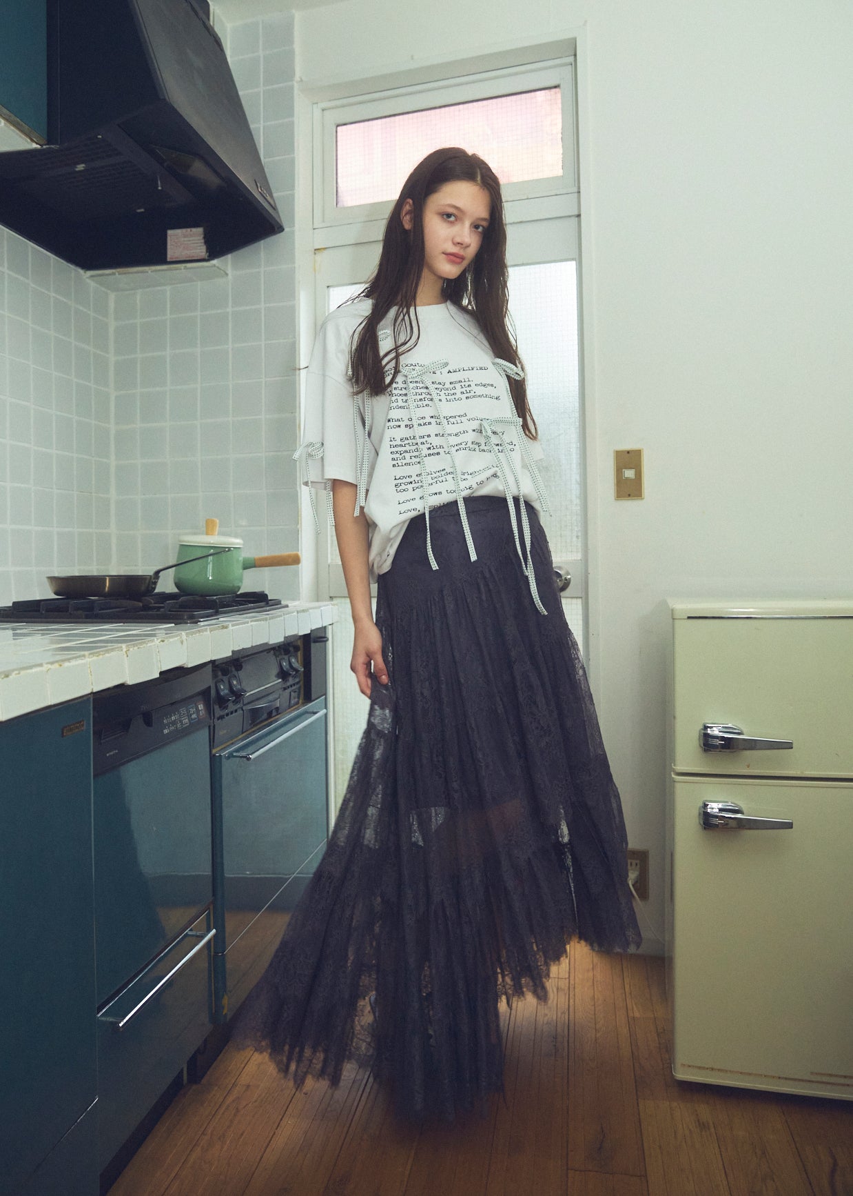 Asymmetric Lace Skirt