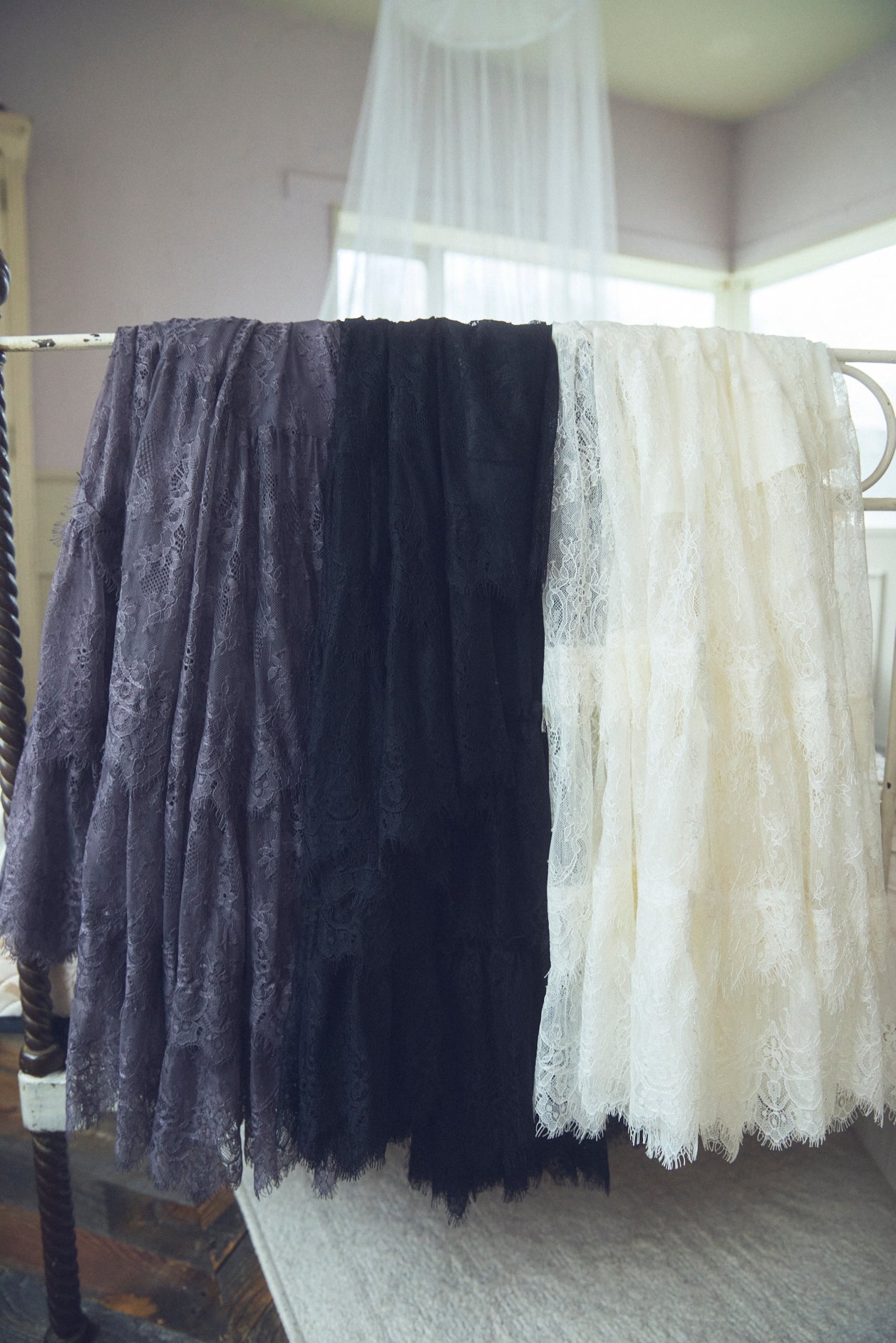 Asymmetric Lace Skirt