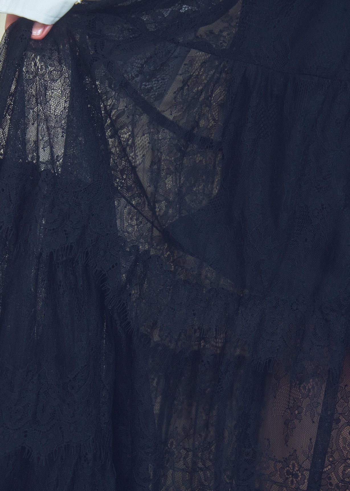 Asymmetric Lace Skirt