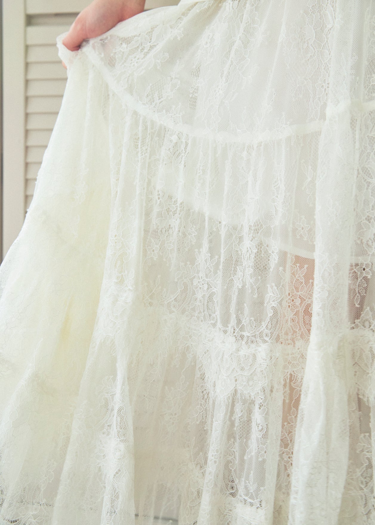 Asymmetric Lace Skirt