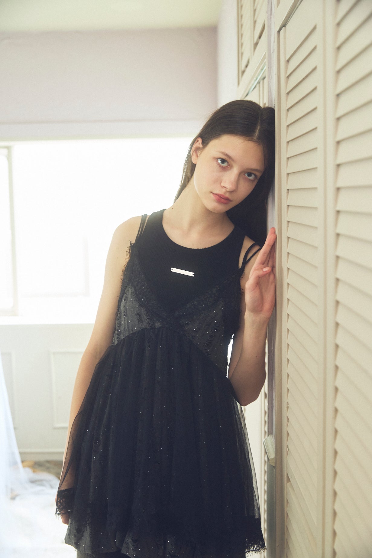Stone Damage Balloon Dress